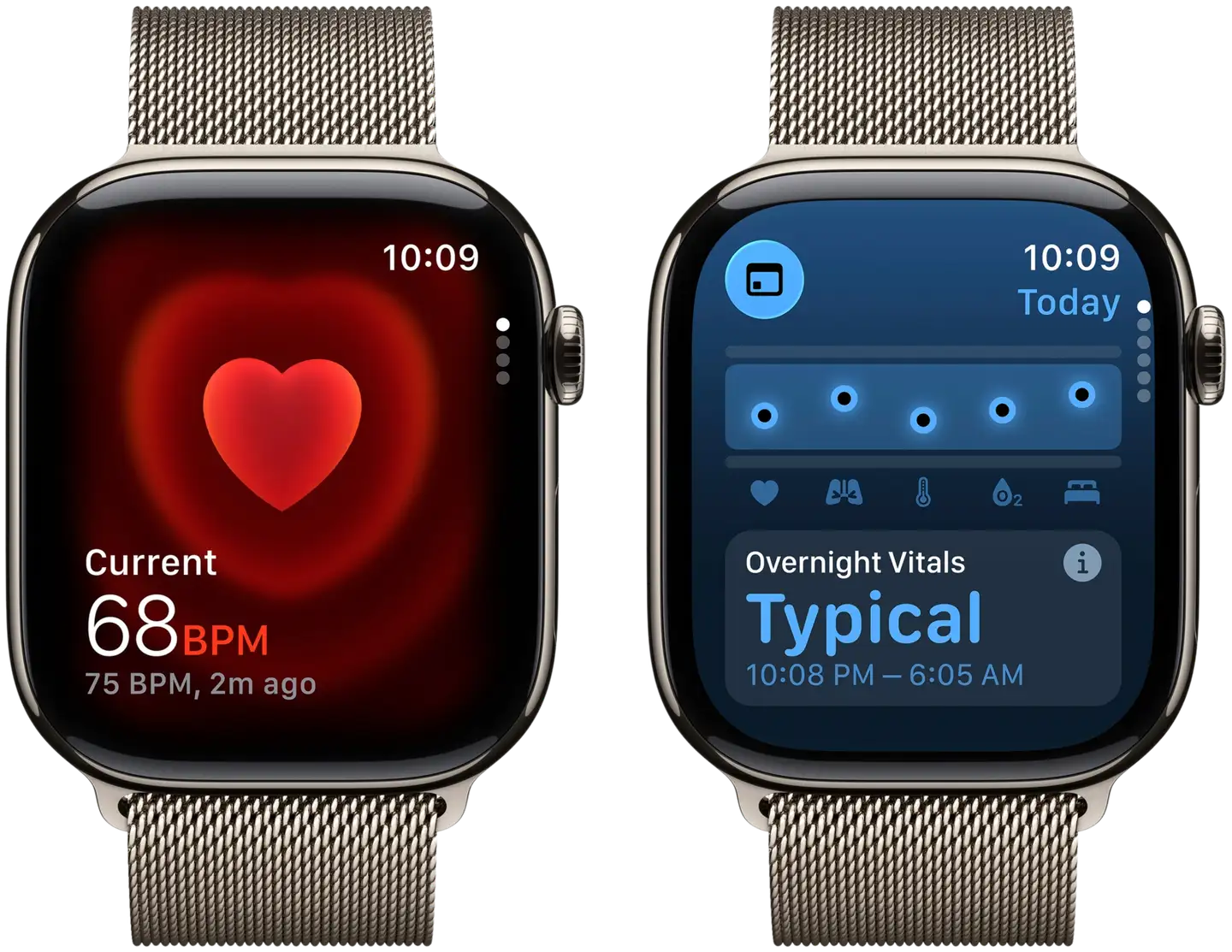 Apple Watch Series 11 GPS + Cellular 42mm luonnontitaani kotelo, lounnontitaani Milanese ranneke - MF8P4QN/A - 5