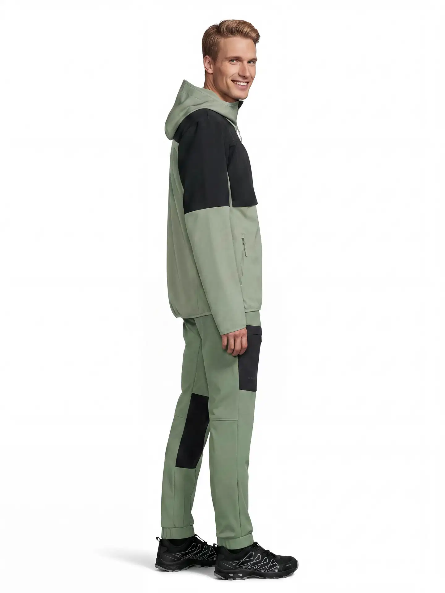 Luode12 miesten retkeily- ja ulkoilutakki 204L112655 - oil green - 5