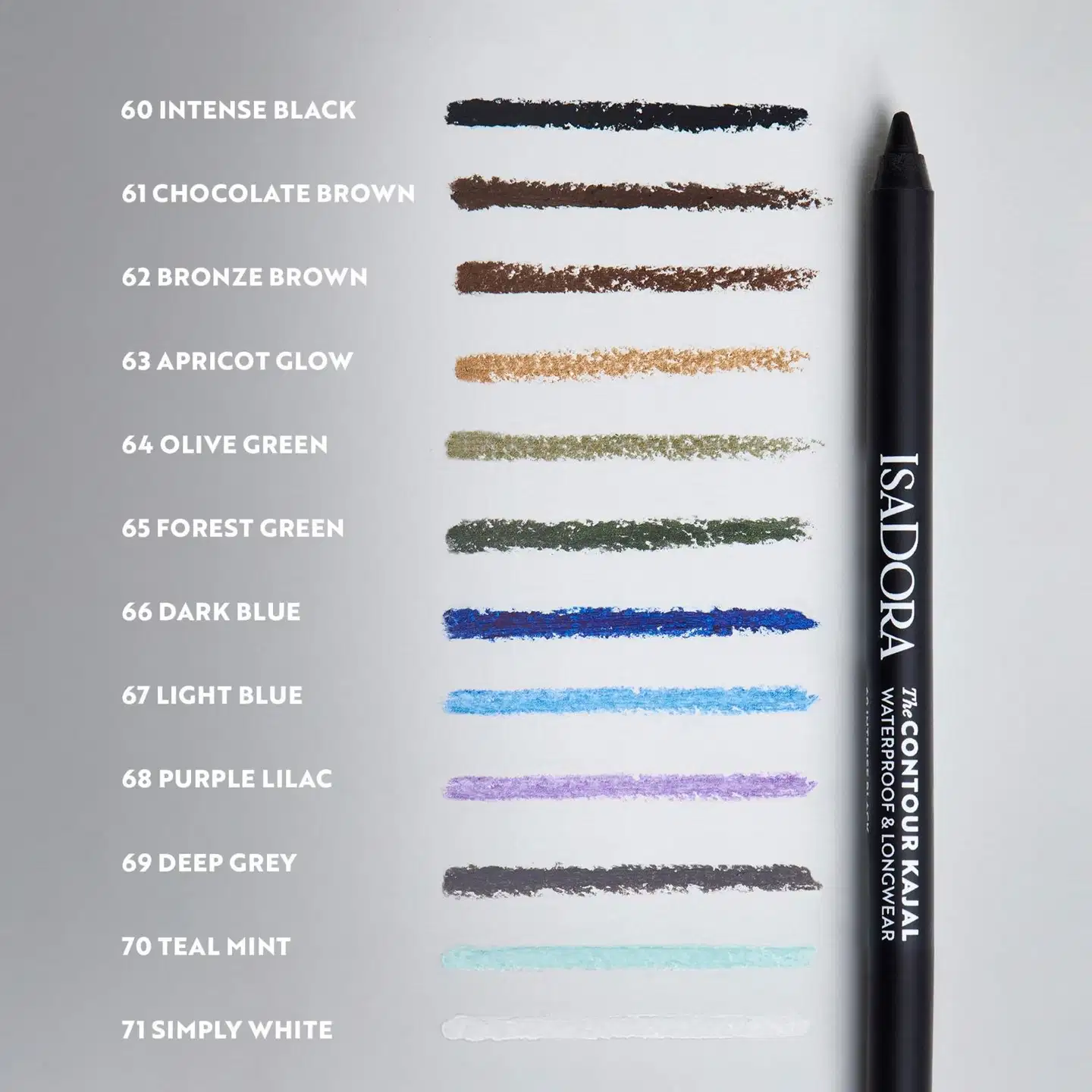 Isadora The Contour Kajal silmänrajauskynä 67 Light Blue 1,2 g - Bronze Brown - 4