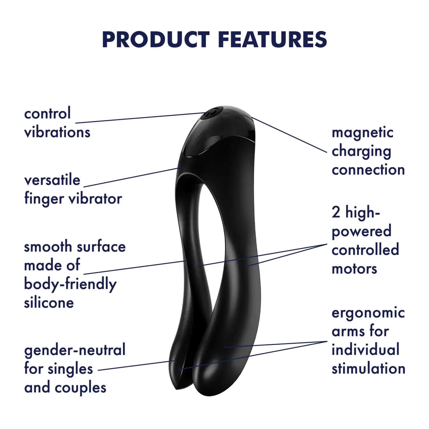 Satisfyer Candy Cane musta vibraattori - 7