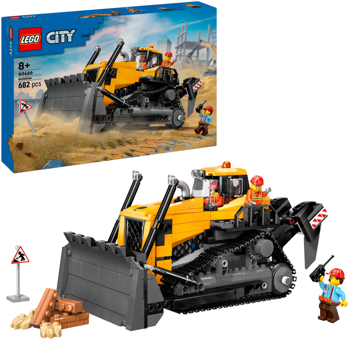 LEGO® City Big Vehicles 60466 Keltainen puskutraktori - 1