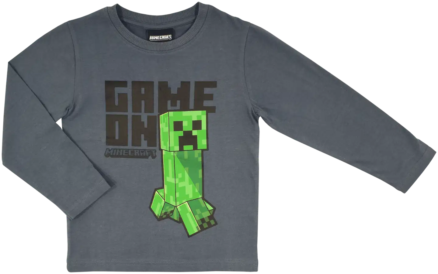Minecraft lasten trikoopaita KR-MNCT63 - Tummanharmaa
