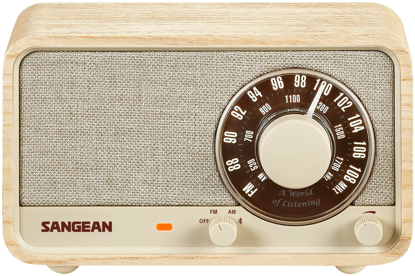 Sangean WR-8 Bluetooth pöytäradio, vaalea tammi - 2