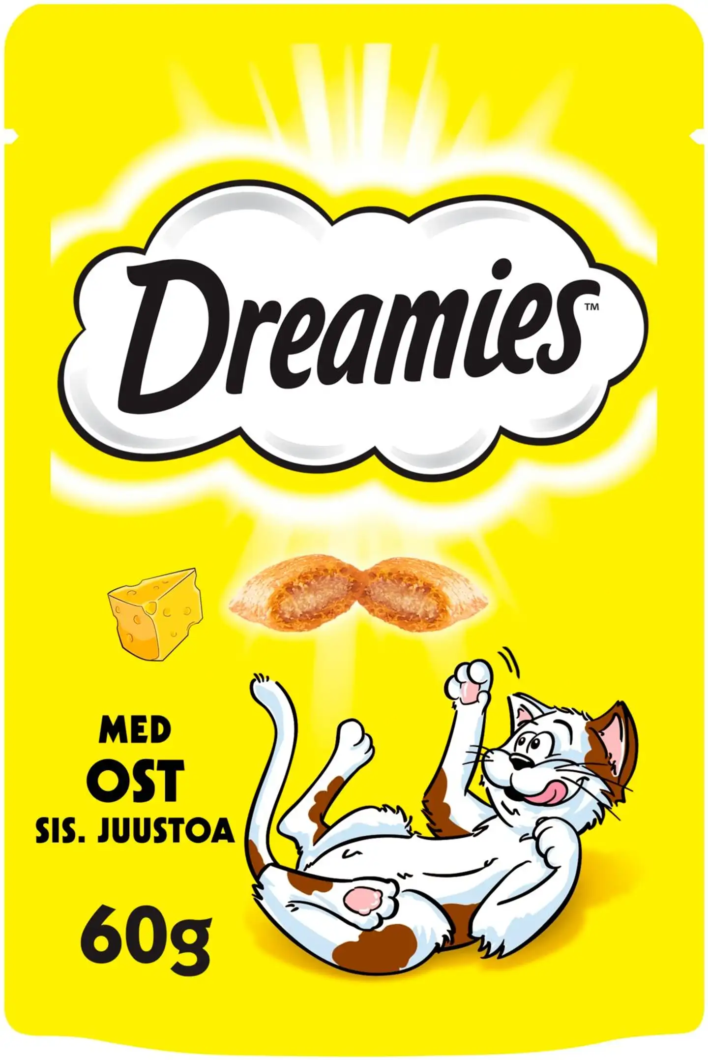 Dreamies sis. Juustoa - Kissanherkku pussissa - (60 g)