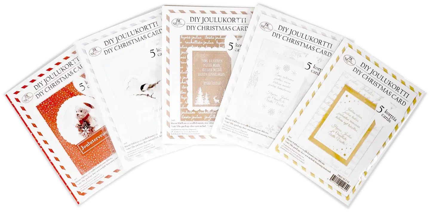 J.K. Primeco DIY-Joulukorttisetti 5kpl
