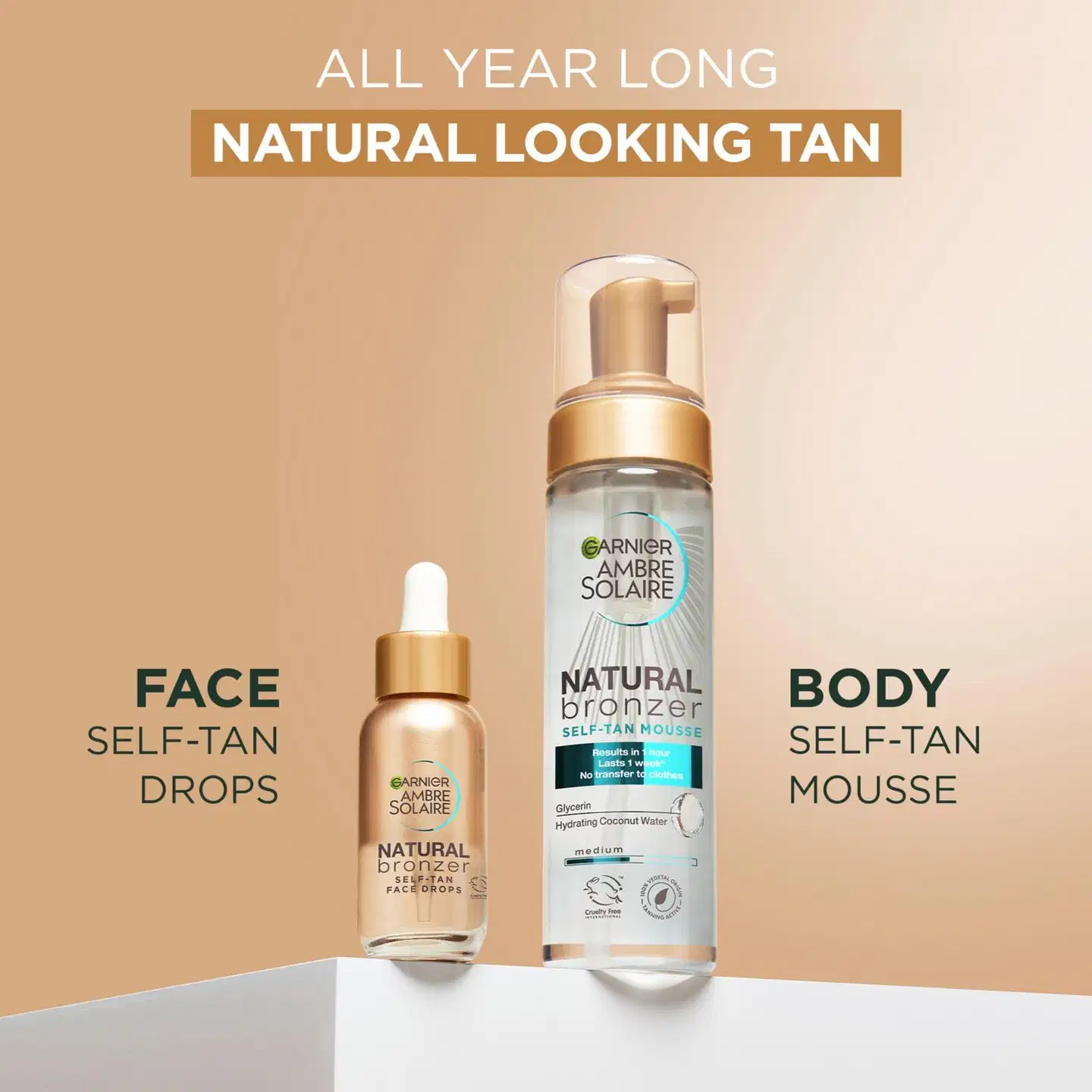 Garnier Ambre Solaire Natural Bronzer itseruskettava normaalille iholle 200 ml - 8