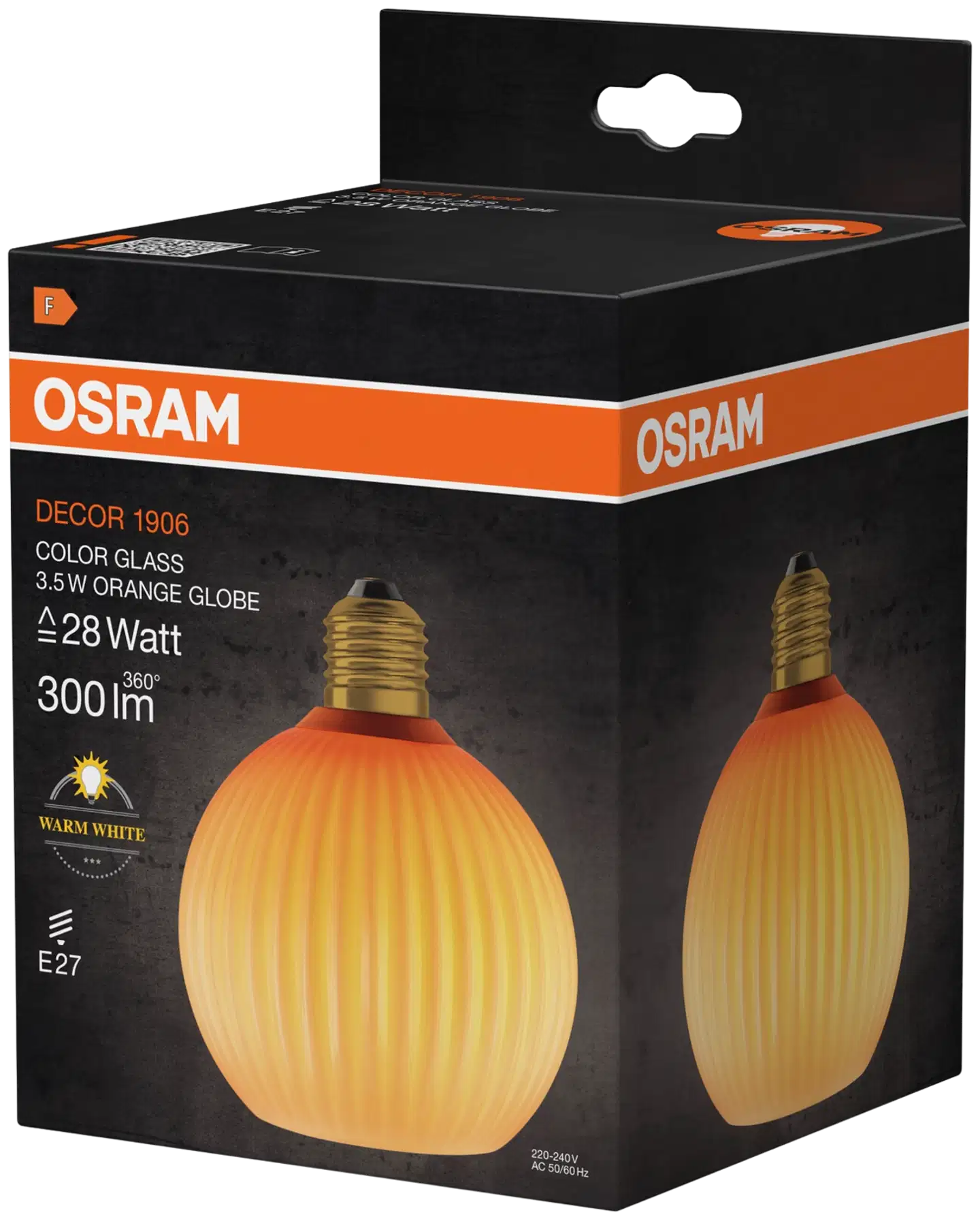 Osram LED-sisustuslamppu Decor Globe 3,5W E27 oranssi - 3