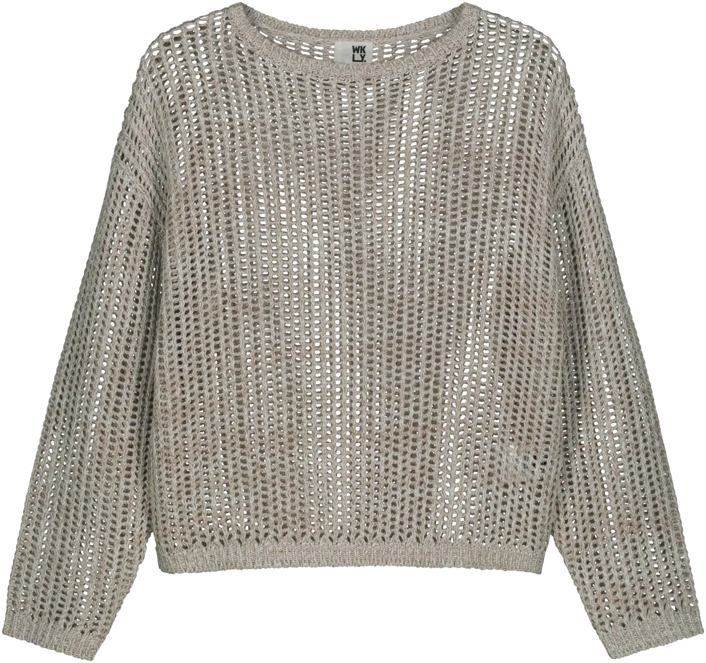 WKLY. naisten neulepusero acid wash 213W000156 - SAND - 1