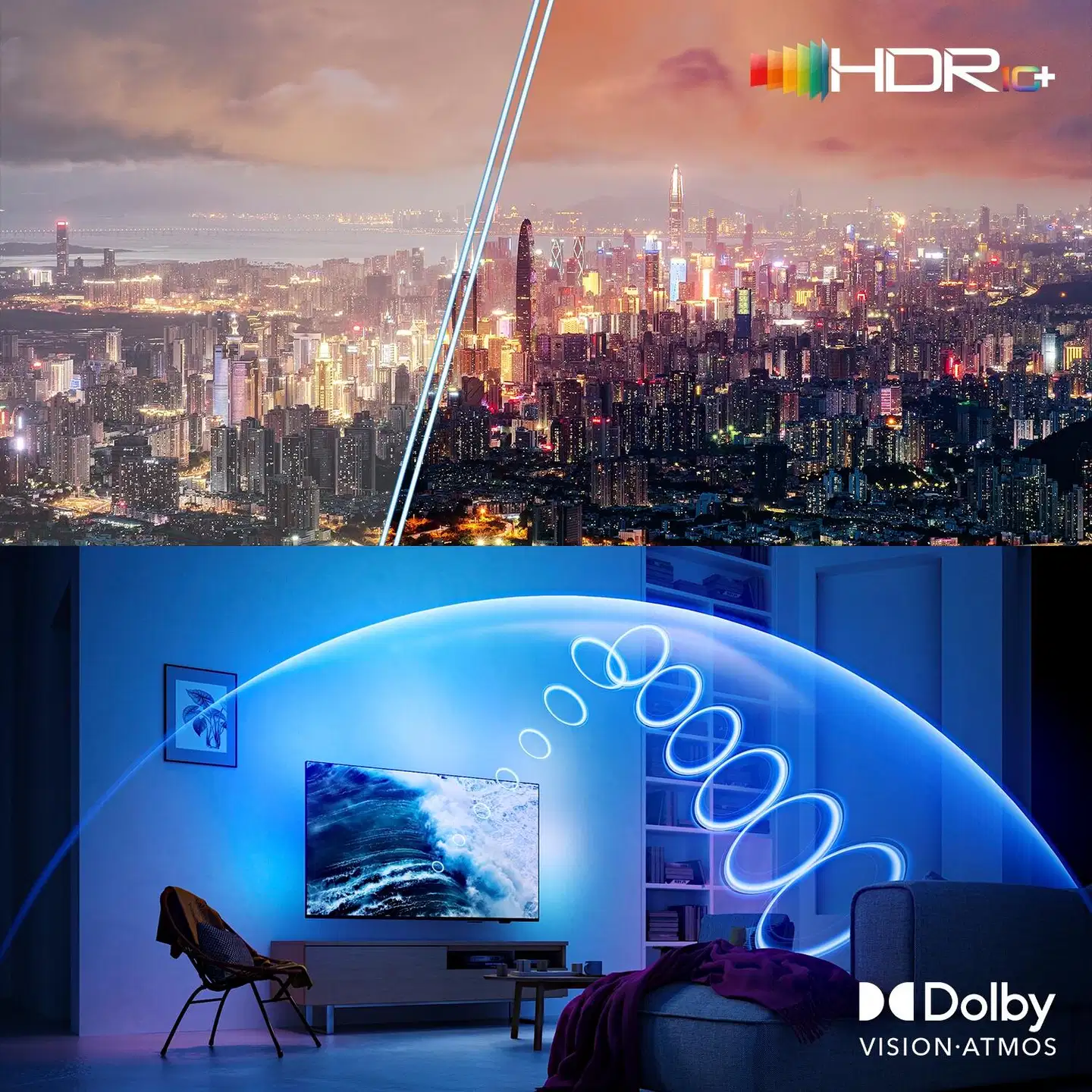 Philips 65" OLED910 4K OLED+ Ambilight Google TV - 8