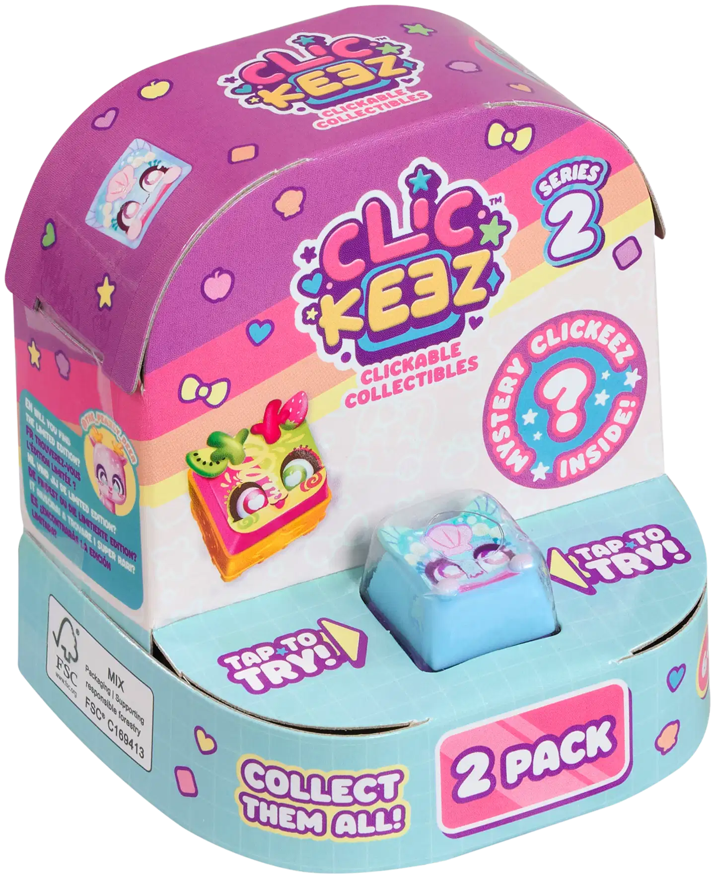Clickeez Twin Pack -fidget avaimenperä - 2
