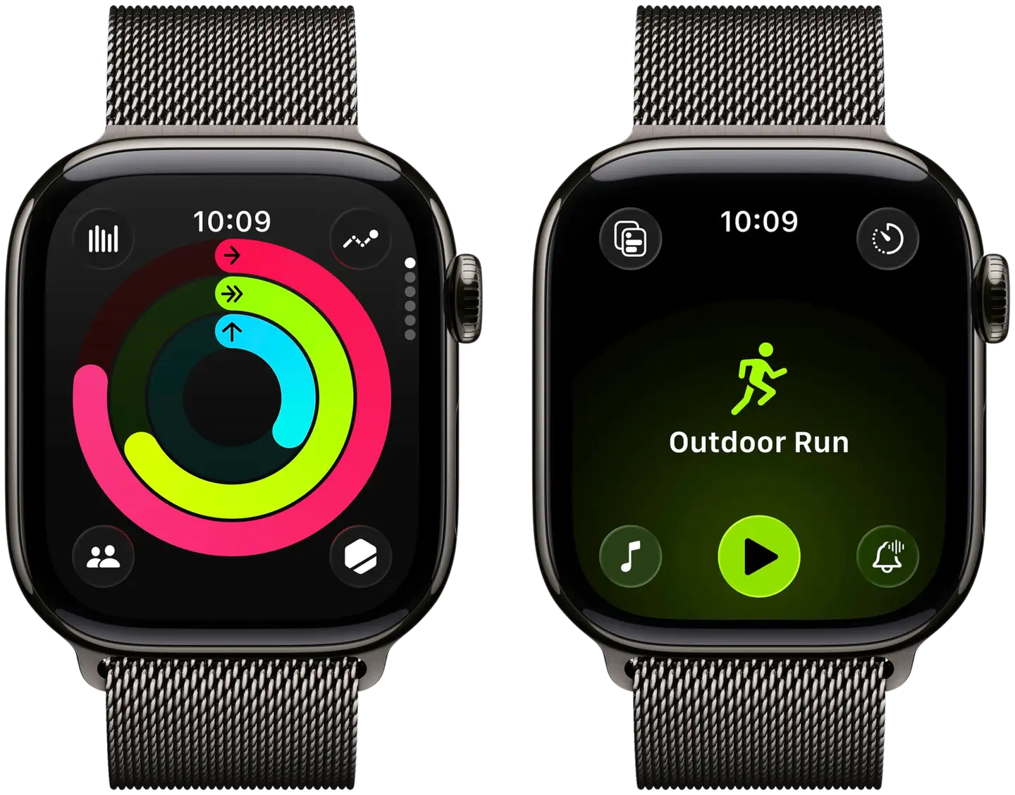Apple Watch Series 11 GPS + Cellular 46mm titaani kotelo, titaani Milanese ranneke - M/L - MFD44QN/A - 4