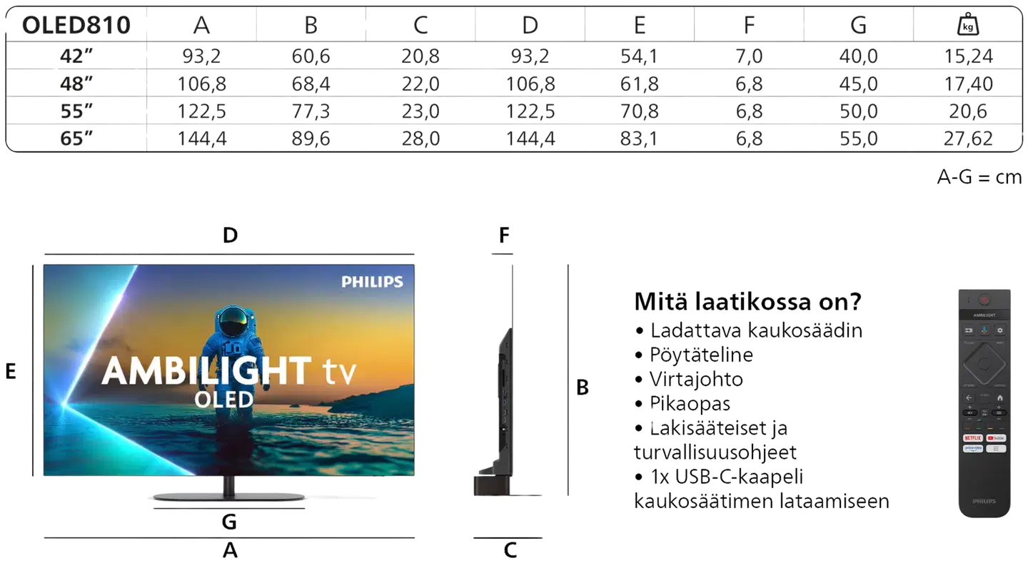 Philips 48" OLED810 4K Ambilight Google TV - 3