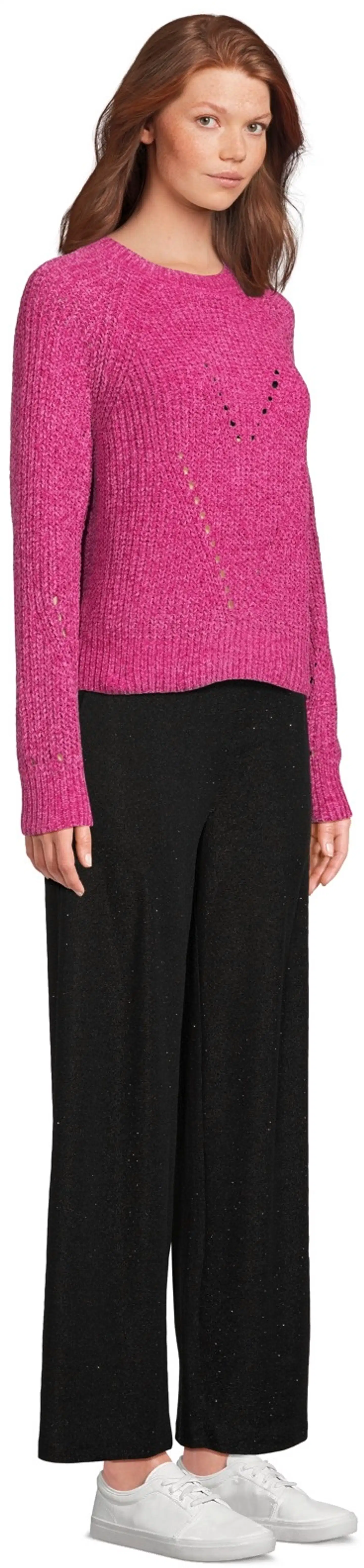 WKLY. naisten neulepusero chenille 213W280253 - Cashmere Rose - 4