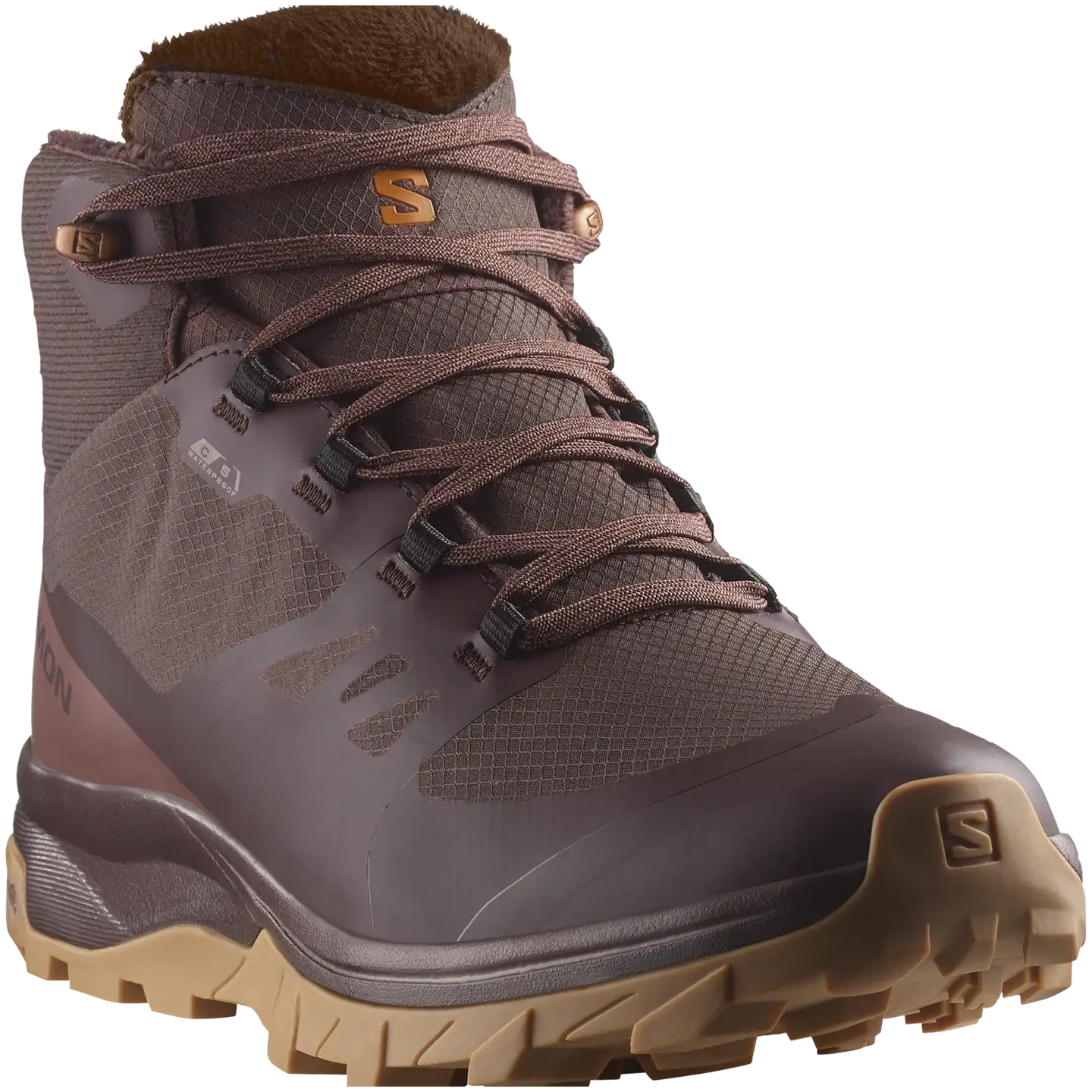 Salomon OUTSNAP CSWP naisten ulkoilujalkine - Black Coffee/Peppercorn/Gum #4 - 2