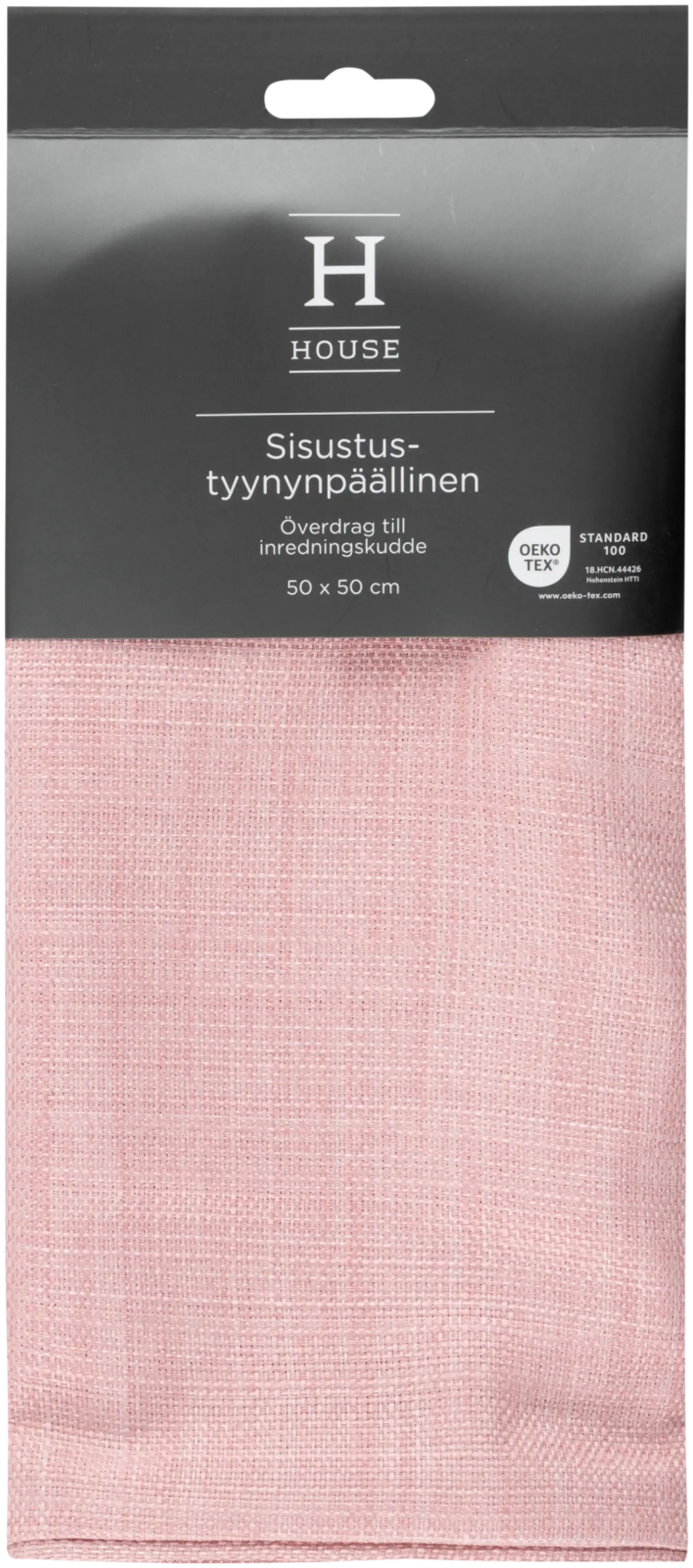 House sisustustyynynpäällinen Albert meleerattu 50x50 roosa - 2