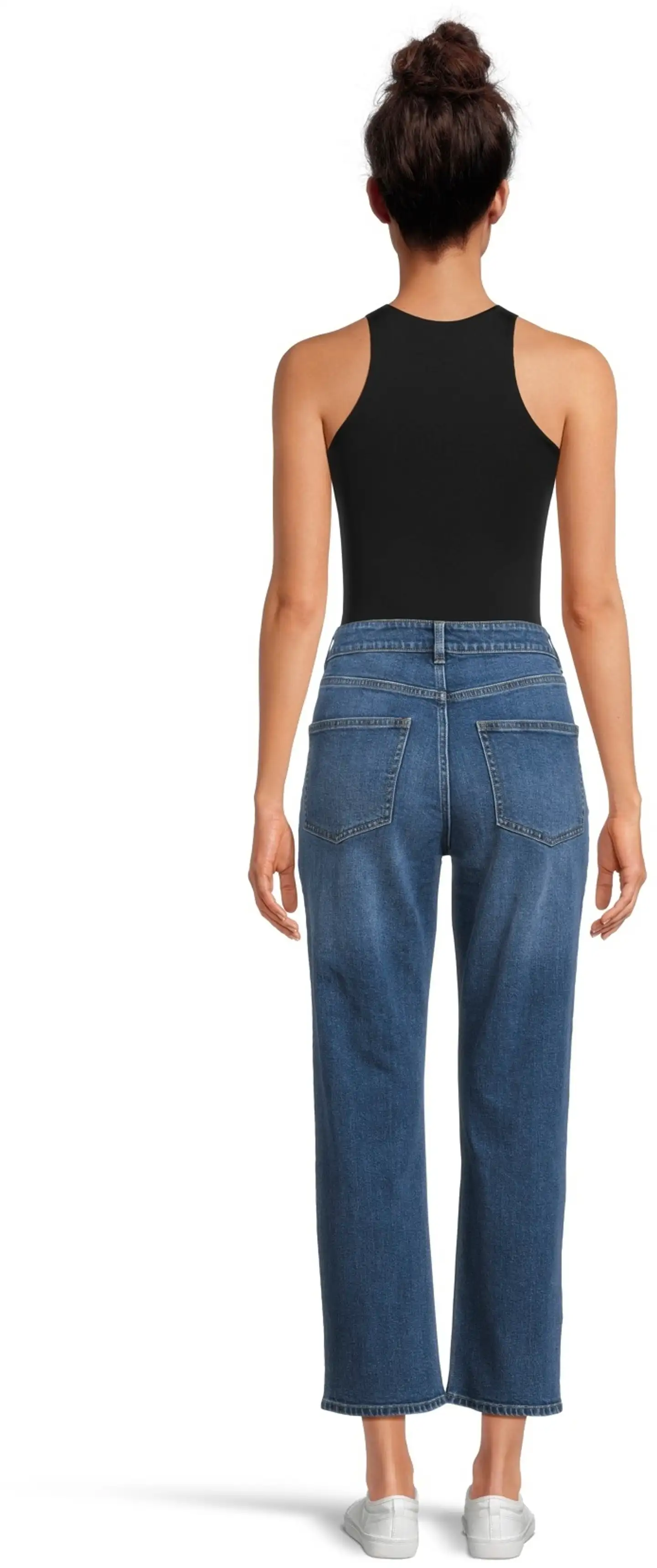 House naisten farkut Slim Mom - MED BLUE - 4