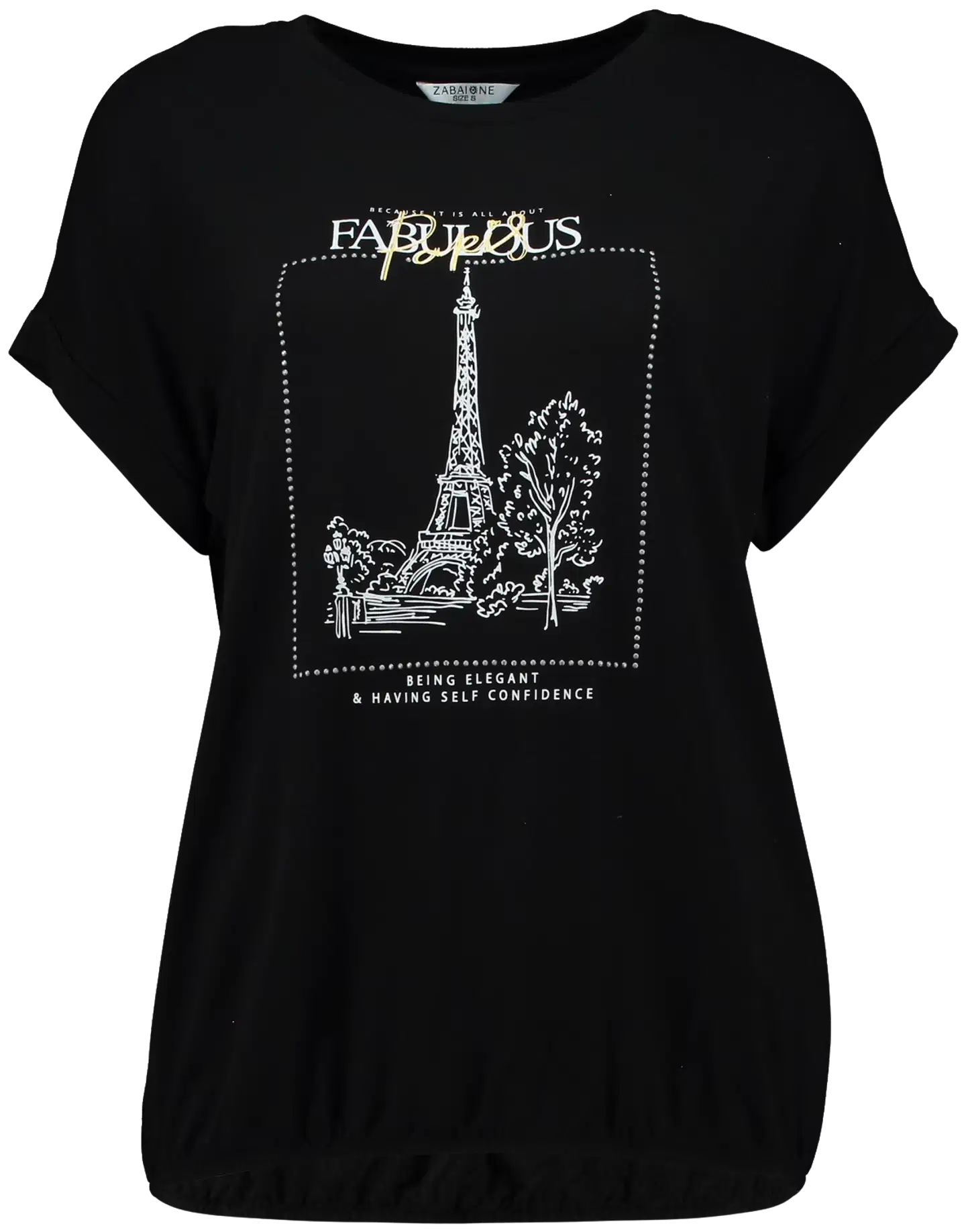 Zabaione naisten t-paita Ca44rlotta - black - 1