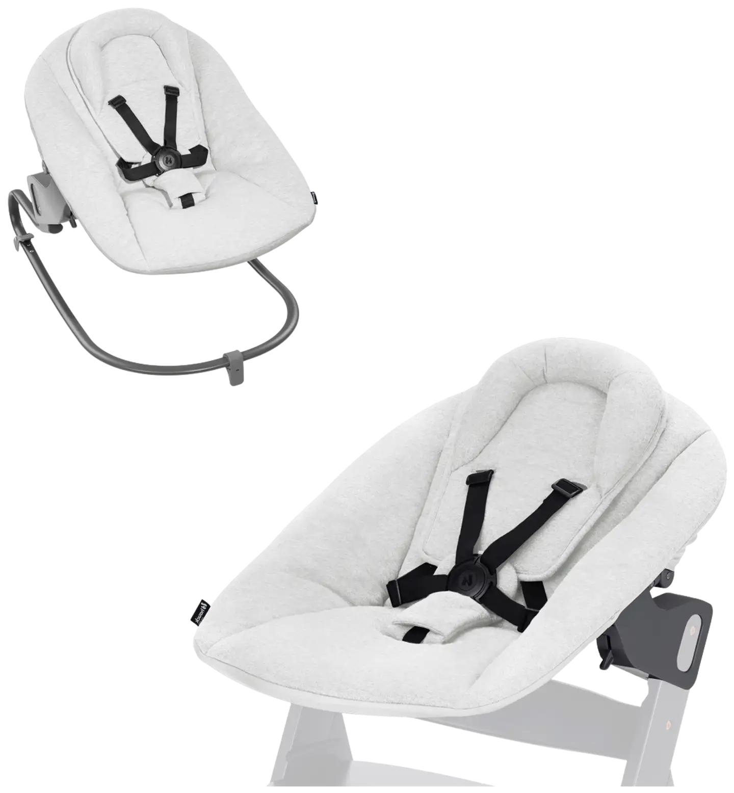 Hauck sitteri Alpha Bouncer Premium vaalean harmaa - 1
