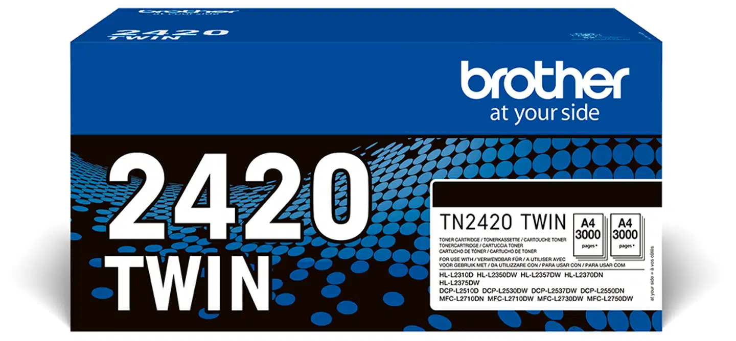 Brother laservärikasetti TN-2420T 2-pack - 1