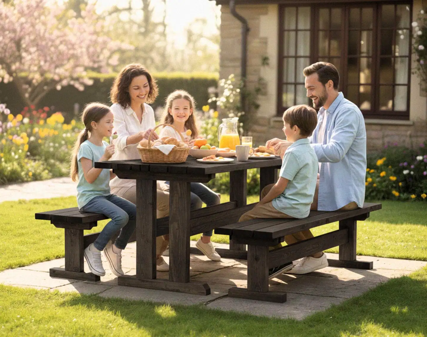 Jämerä kalusteryhmä 1500, tumman harmaa, 150x150x75cm - 4