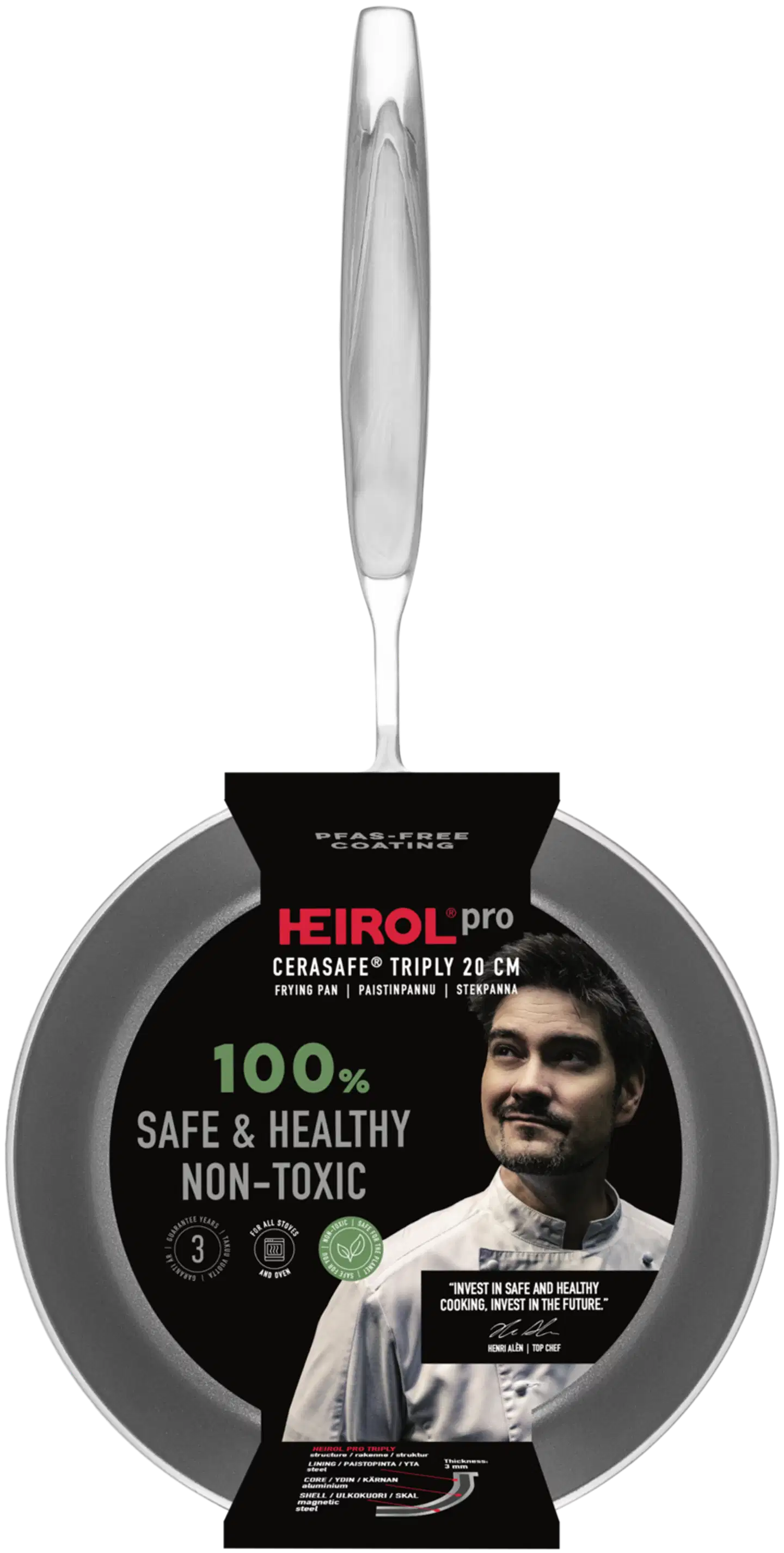 Heirol Paistinpannu 20 cm Cerasafe® Triply - 3