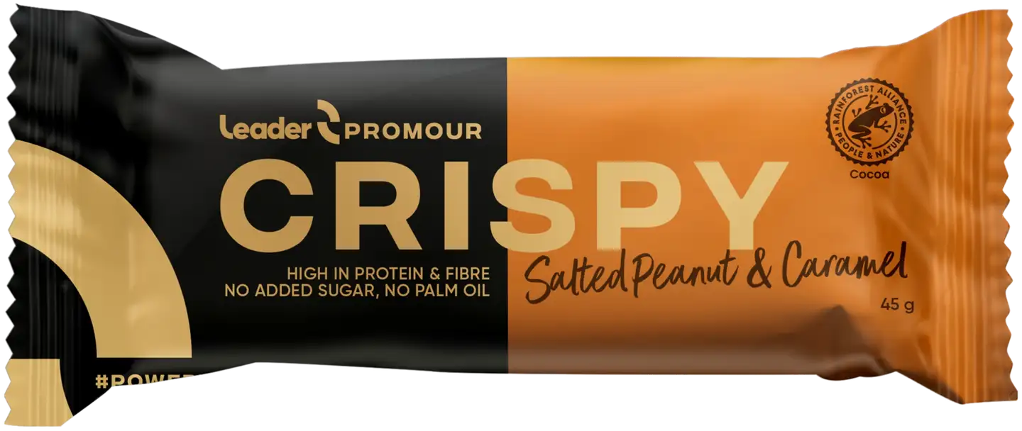 Leader Promour Crispy suolainen maapähkinä & toffee proteiinipatukka 45 g