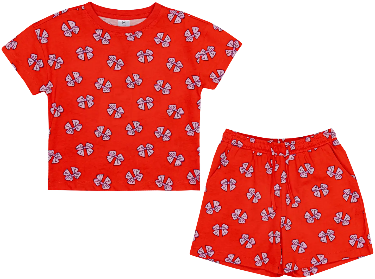 House lasten shortsipyjama Rusetti 232H032607 - Punainen - 1