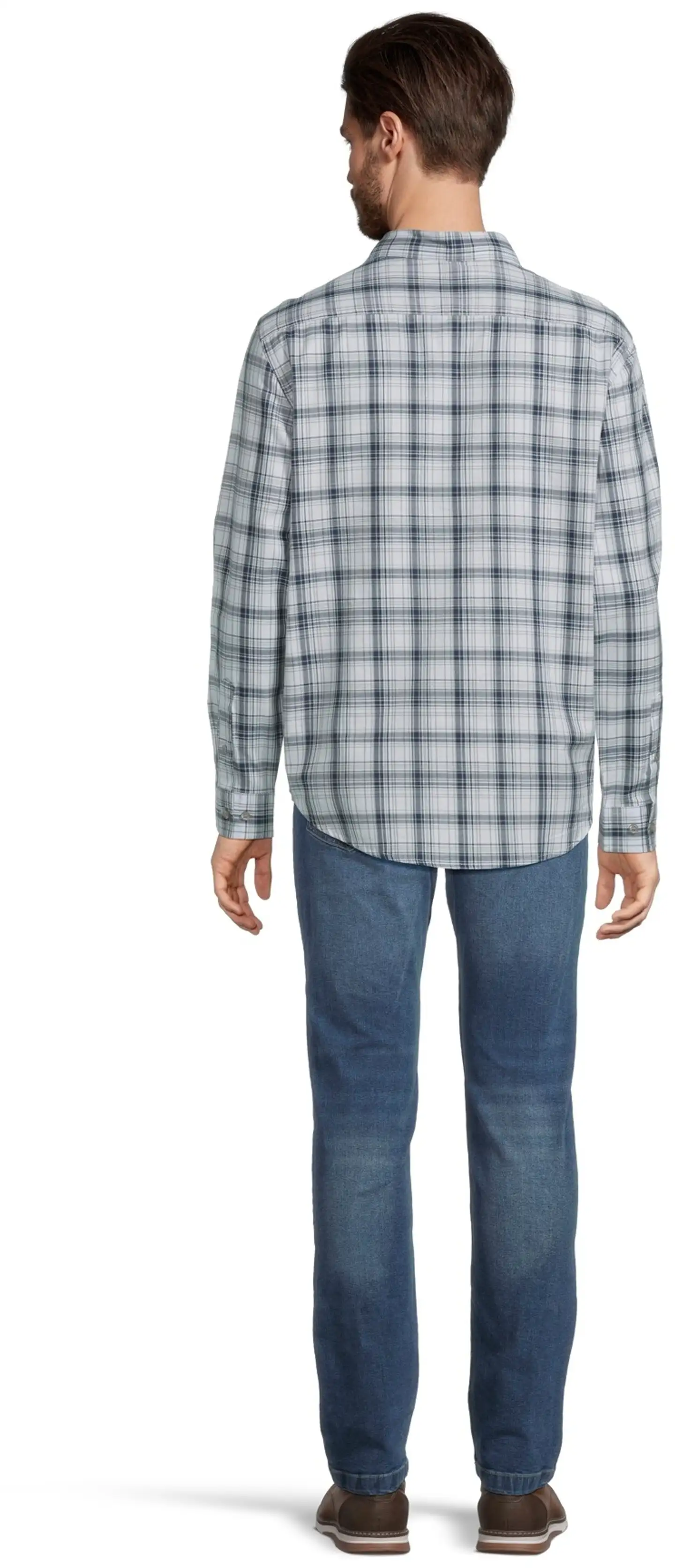 House miesten ruuduullinen kauluspaita 194H032610 - Blue check - 3