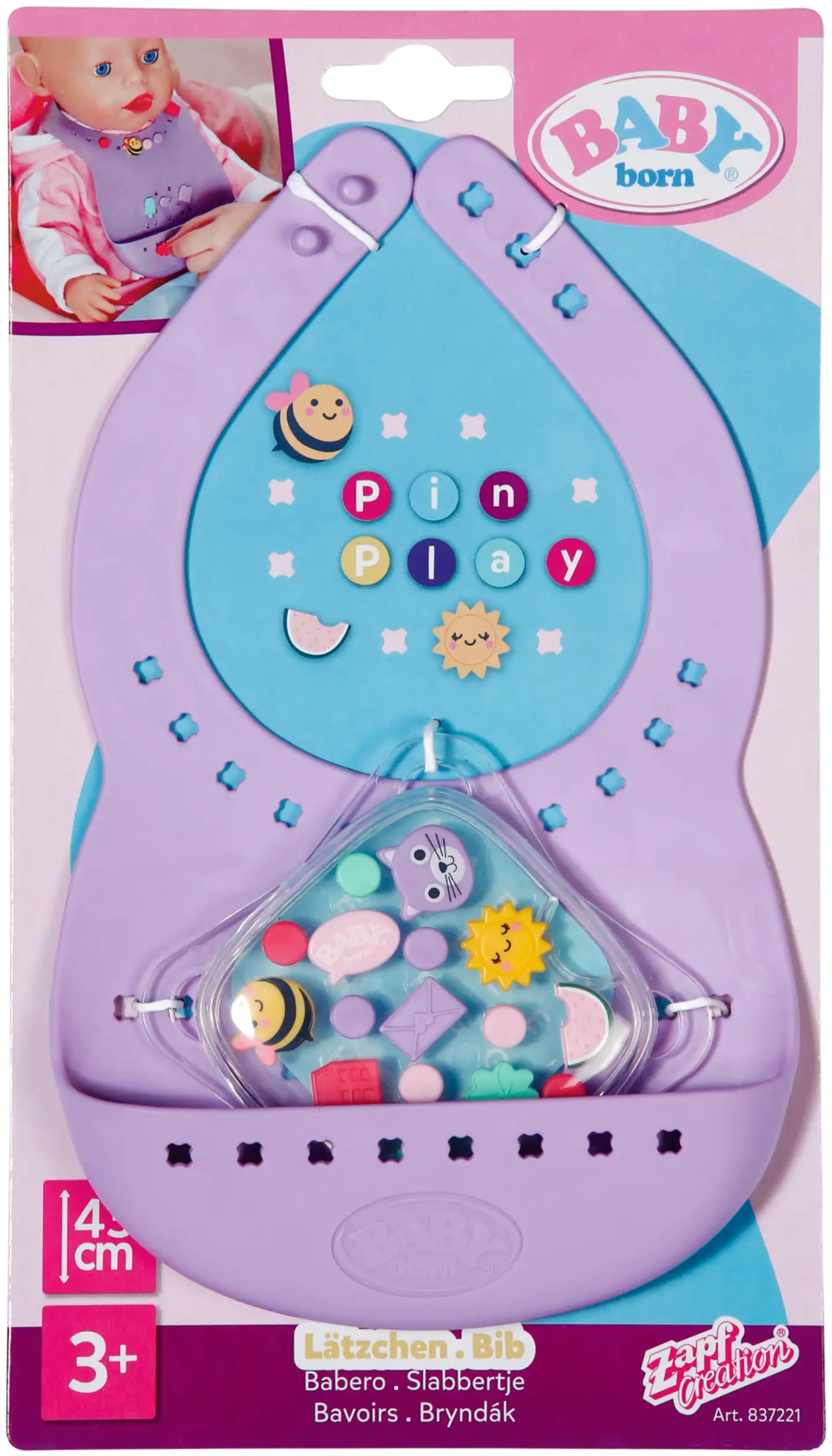BABY born ruokalappu 43cm - 2