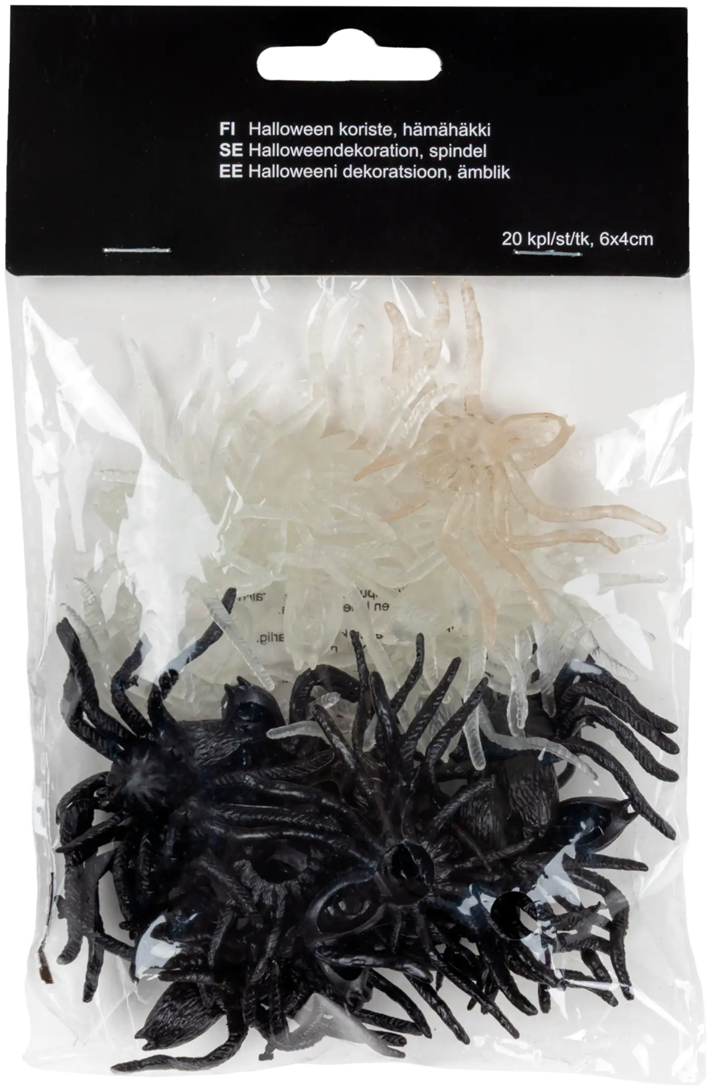 Halloween-koriste hämähäkki  6 cm 20 kpl