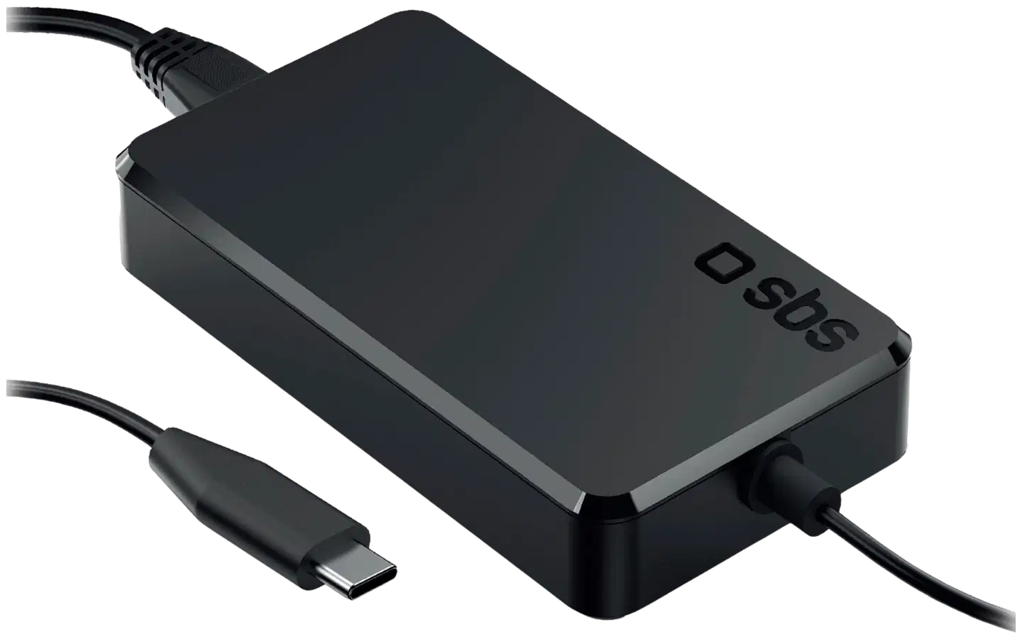SBS kannettavan virtalähde integroidulla USB-C-kaapelilla, 1,8 m, 100W, musta - 1