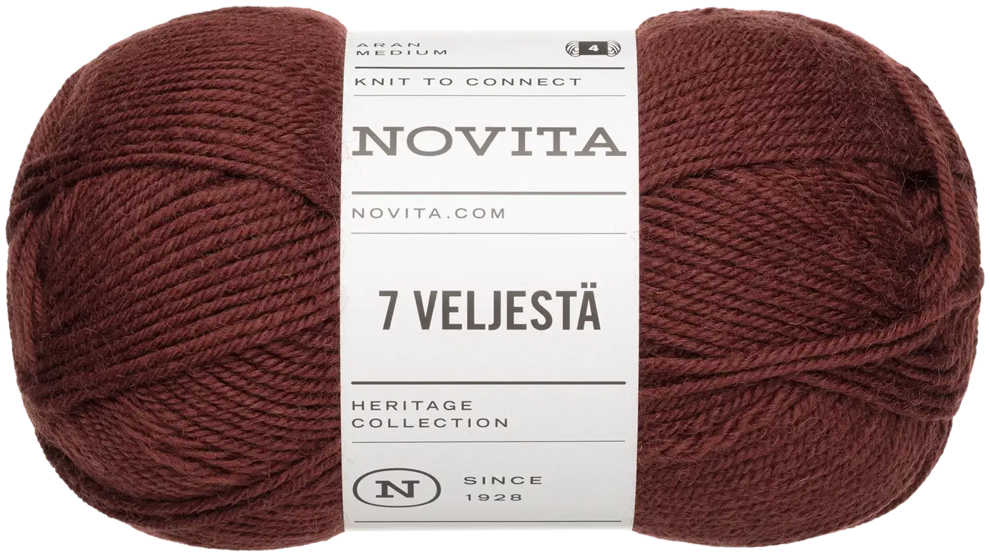 Novita lanka 7 Veljestä 100g ruoste 651 - 1