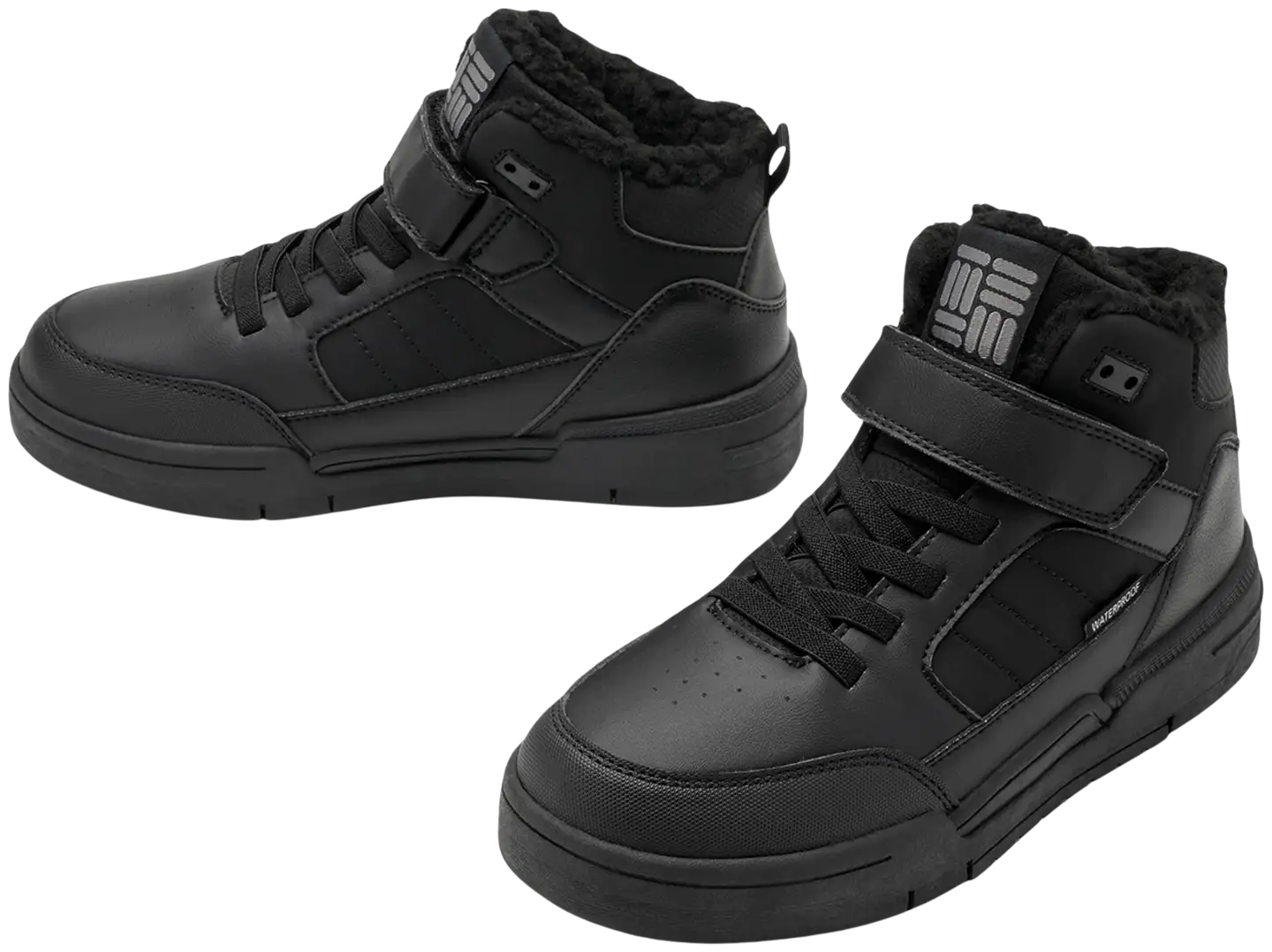 Dinsko lasten vedenpitävät vapaa-ajan jalkineet Oxford WP Warm - BLACK - 3