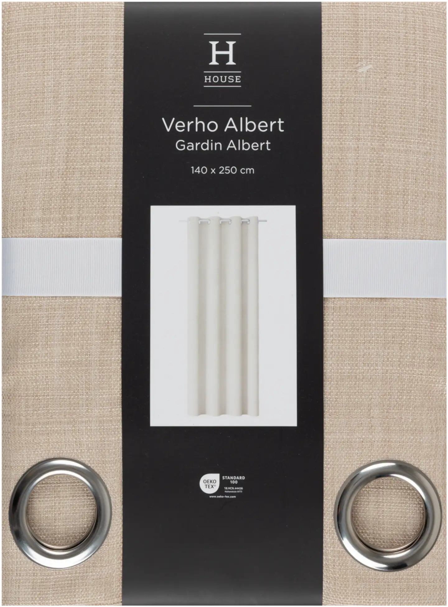 House sivuverho Albert melange 140x250 cm beige - 1
