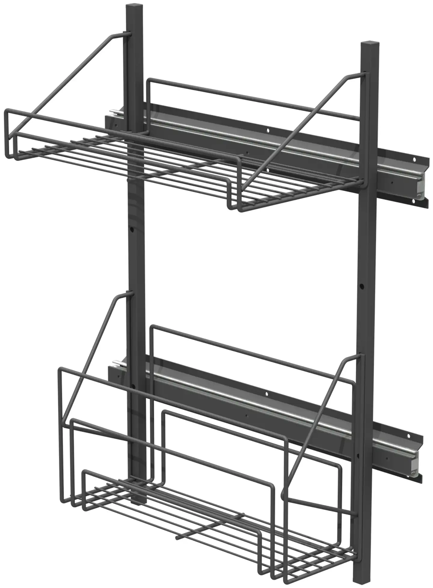 Lanka ja Muovi Viivi-tarvikevaunu 695 250x500x630 antrasiitti - 2