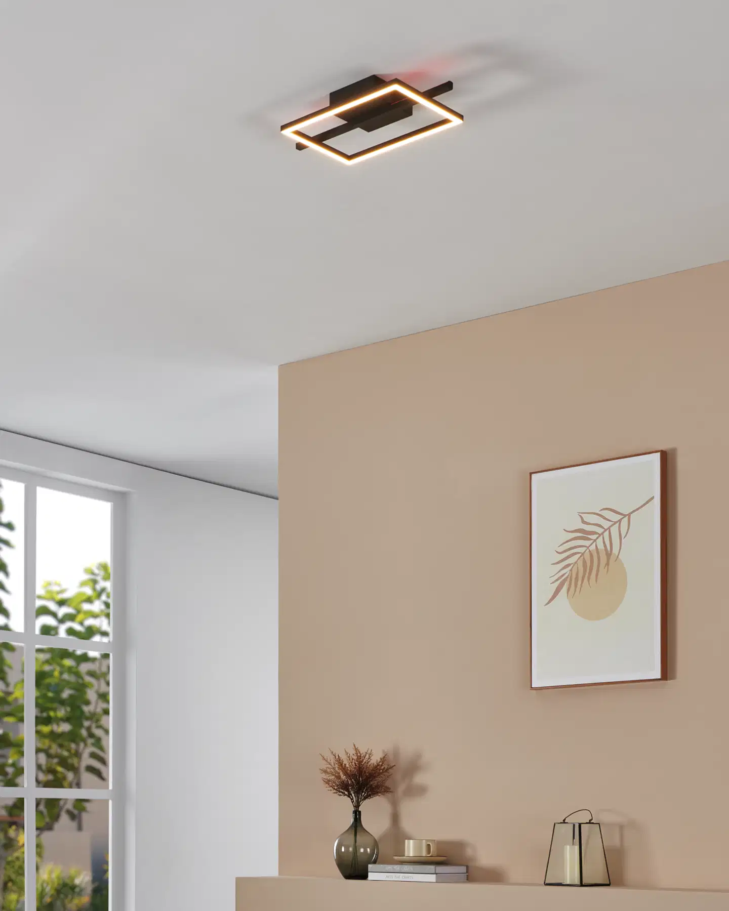 EGLO kattovalaisin Amandolo LED 17W 40x20 cm RGB CCT musta/valkoinen - 9