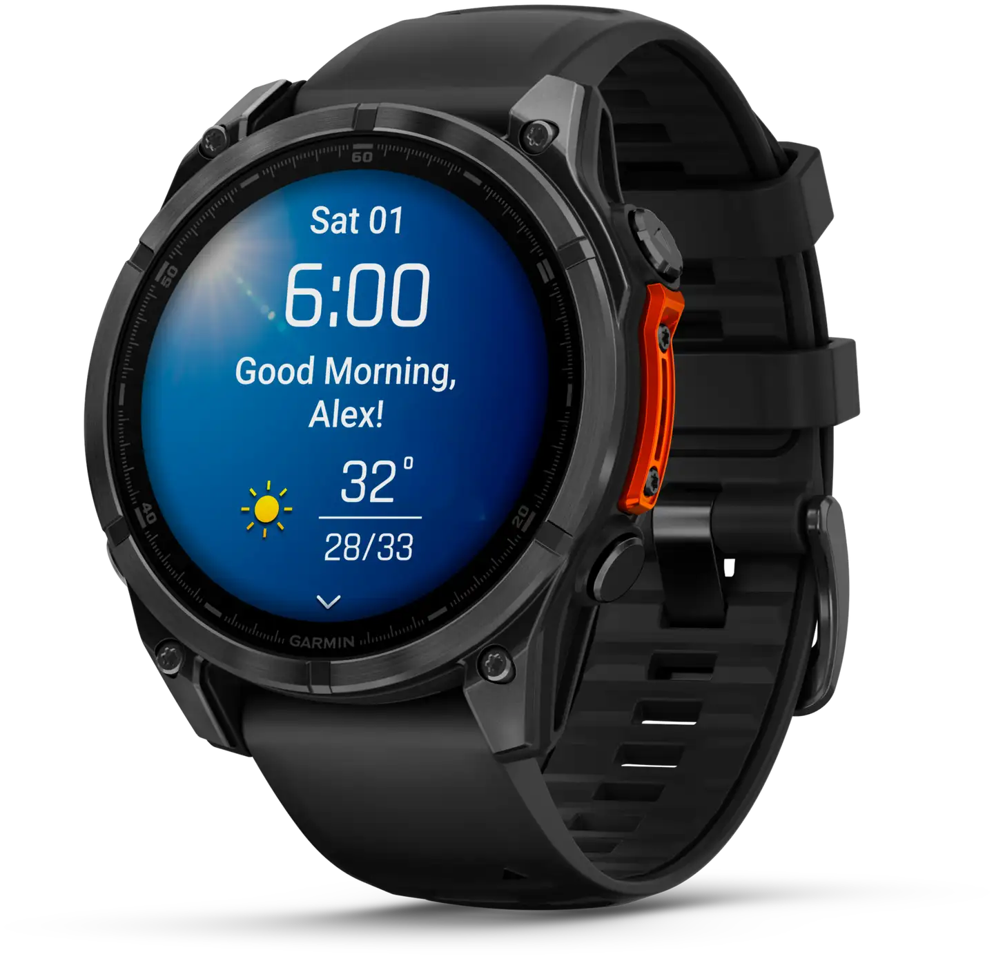 Garmin urheilukello Fenix 8 AMOLED 47 mm tummanharmaa/musta - 2