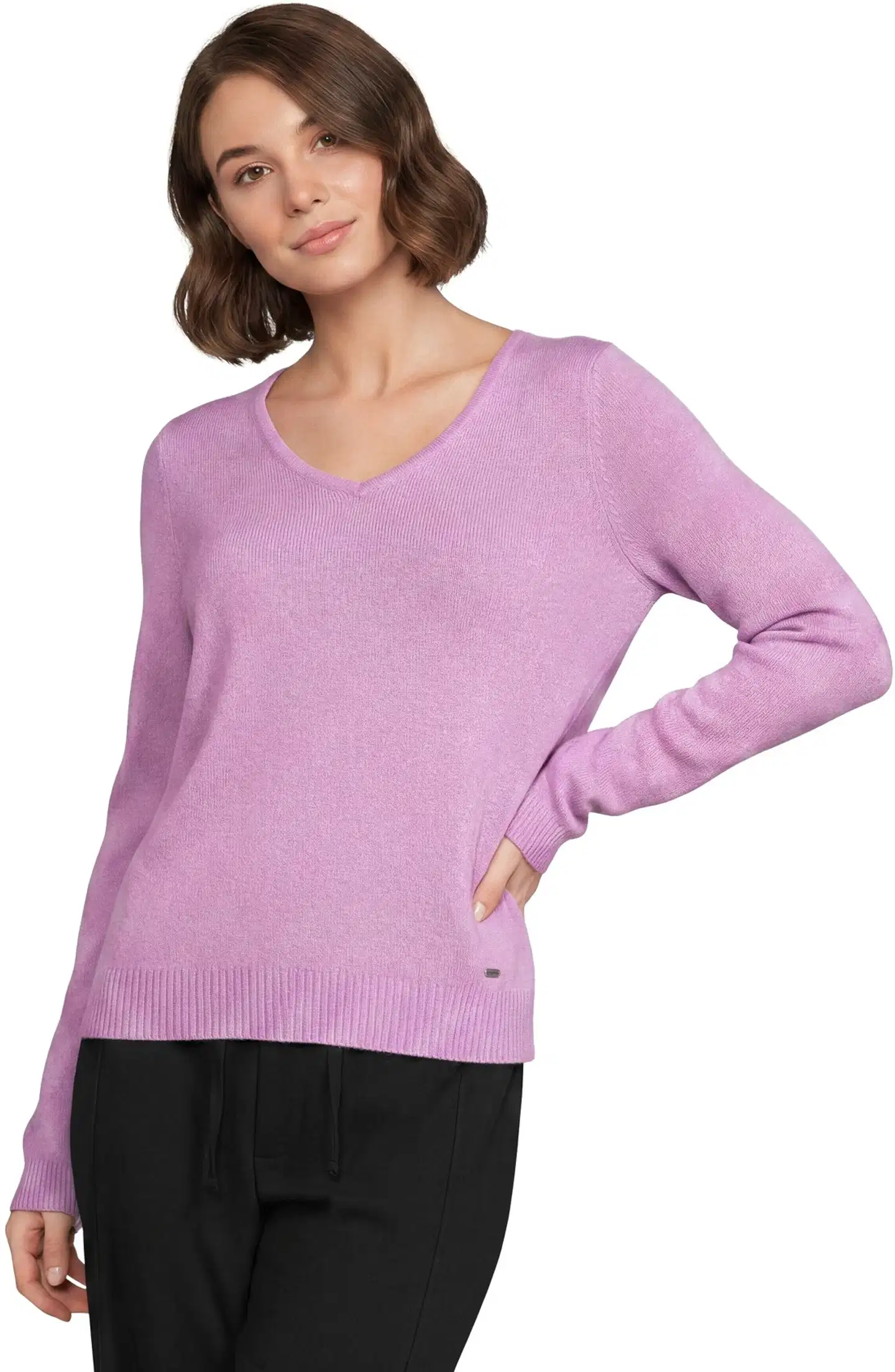 London Fog naisten kashmirsekoitteinen neule 213L265001 - lila - 1