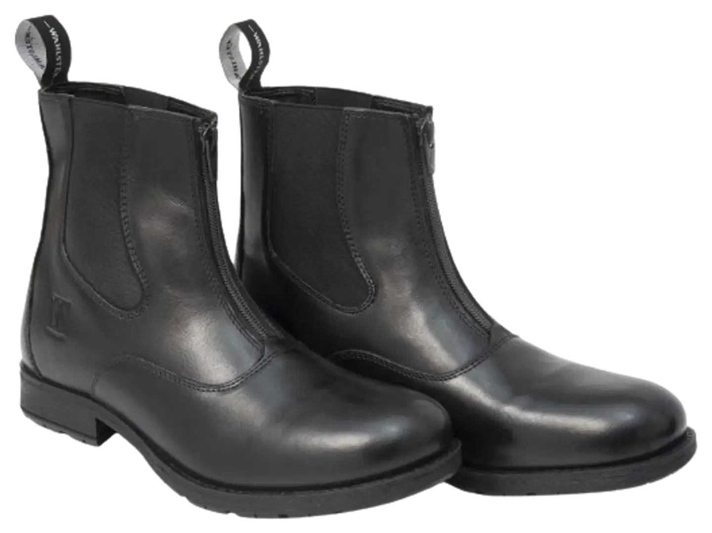 Wahlsten jodhpur-kengät vetoketjulla edessä - MUSTA - 1