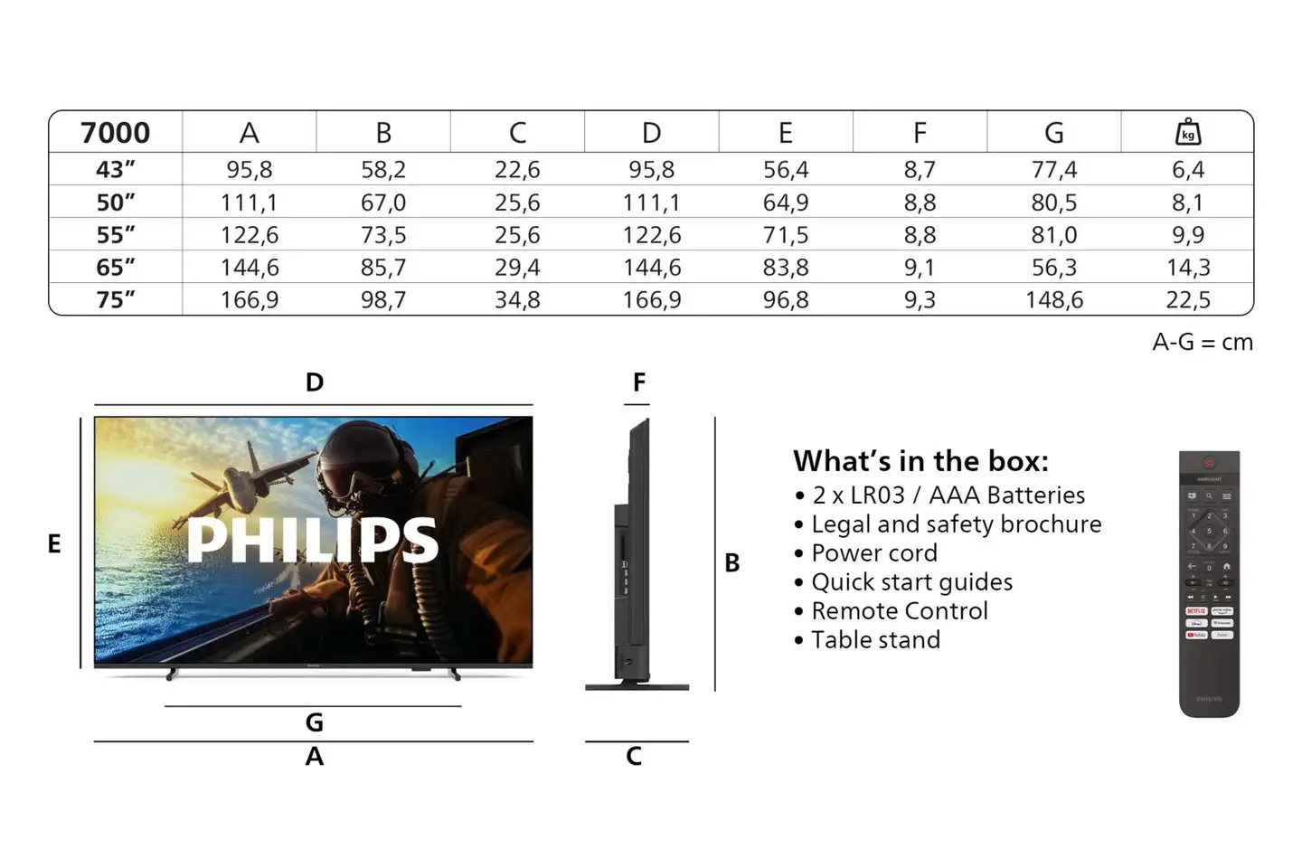 Philips 55" 4K UHD Smart LED TV 55PUS7000/12 - 4