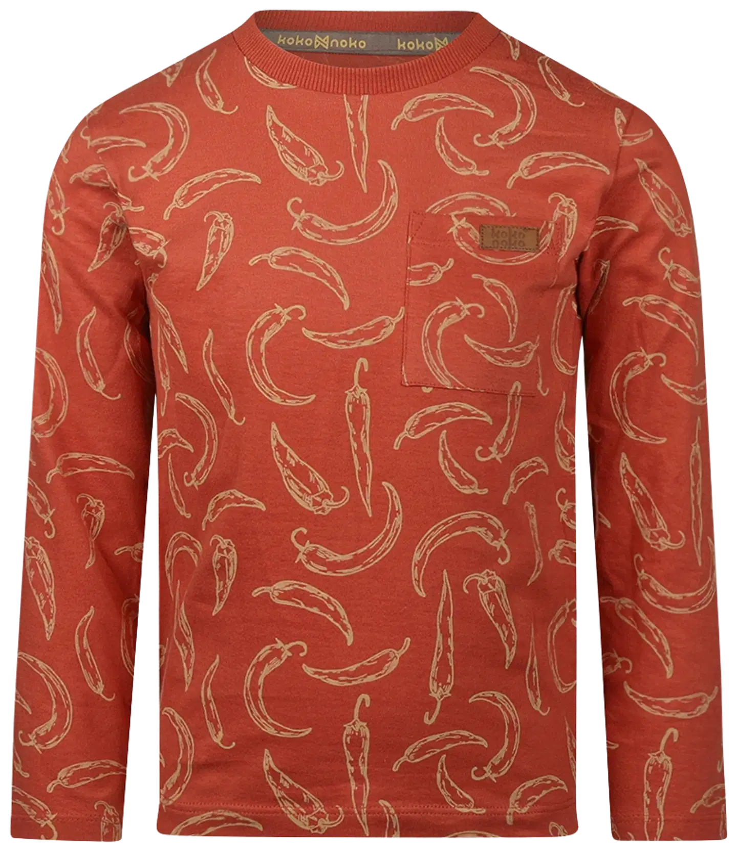 Koko Noko lasten pitkähihainen paprika trikoopaita M60802 - Faded red - 1