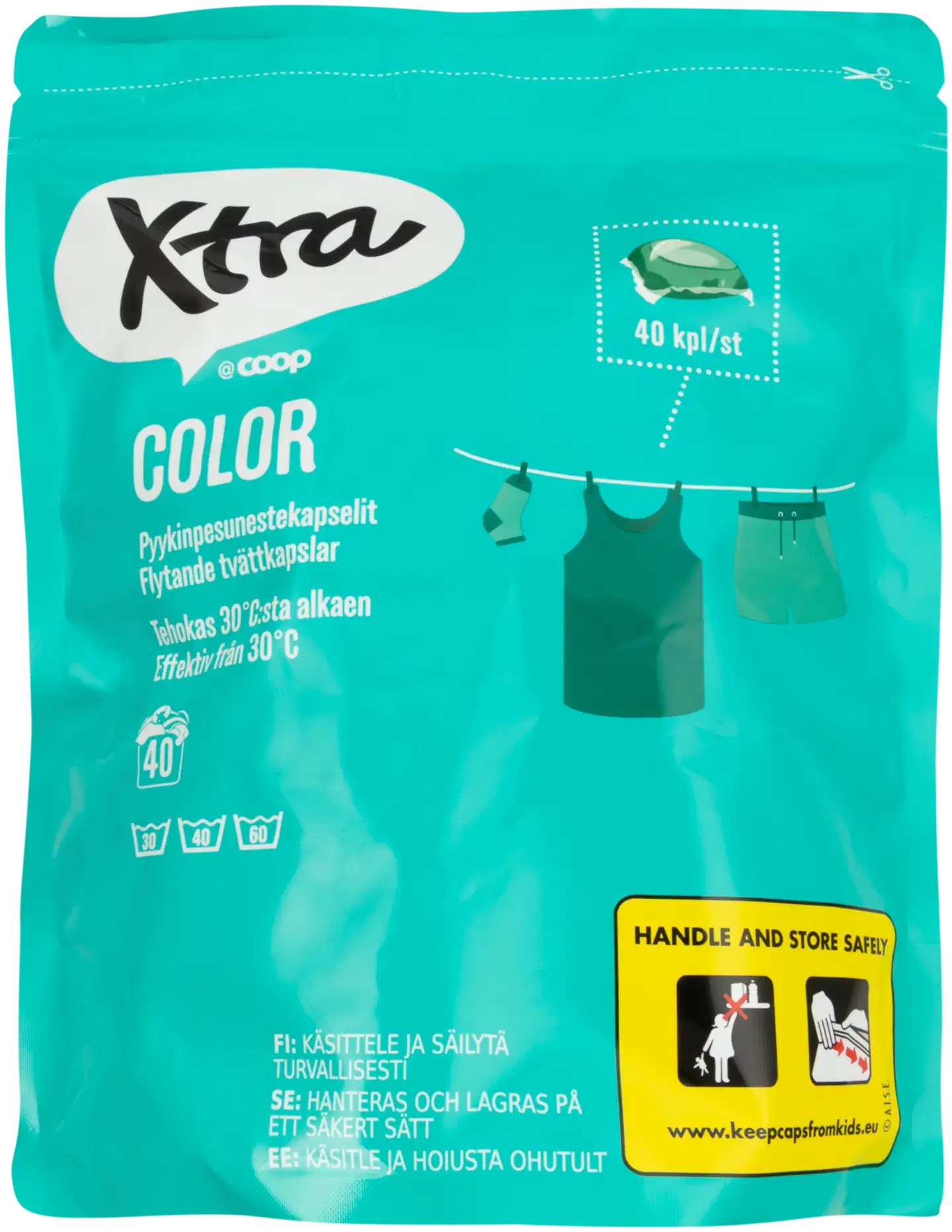 Xtra color pyykinpesunestekapselit 40 kpl - 1