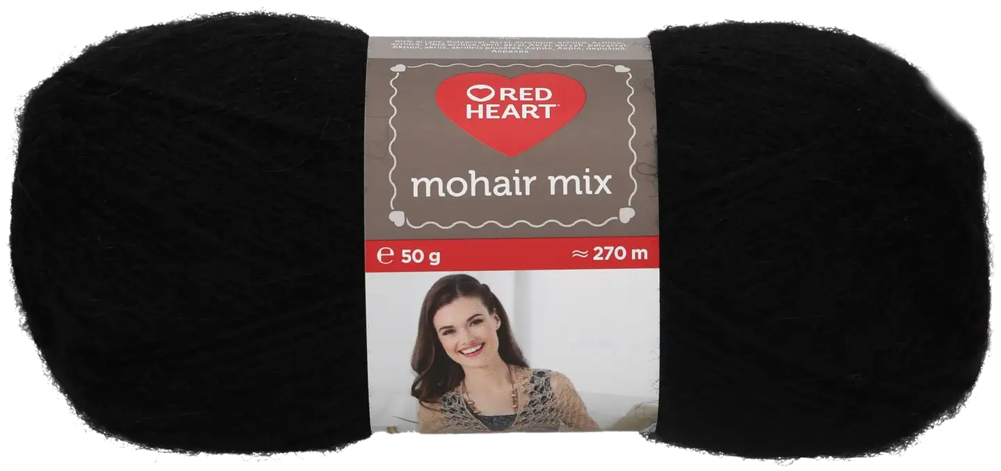 Red Heart Mohair Mix neulelanka 50g musta