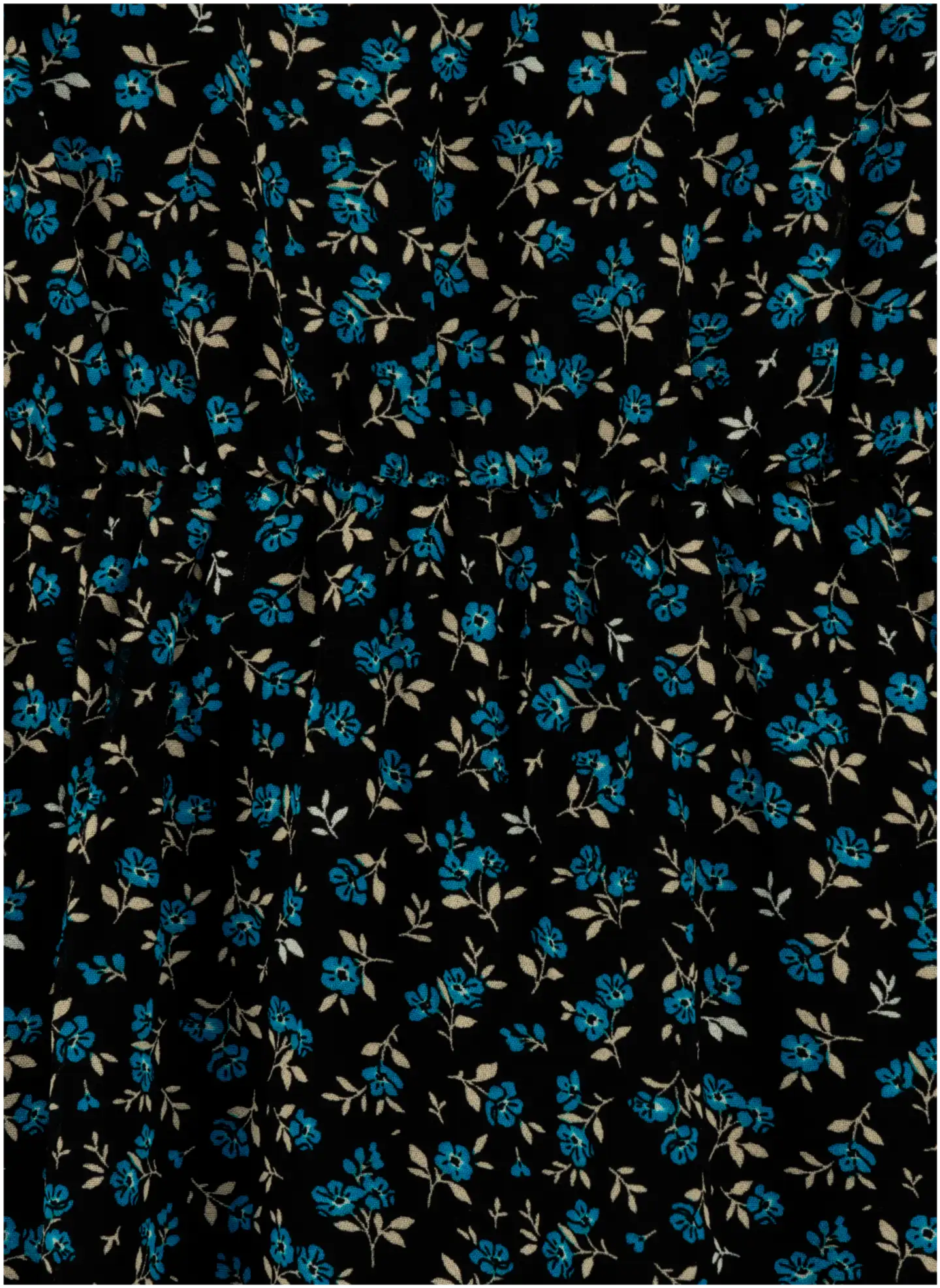 House naisten kangasmekko 218H042303 - blue small flower - 3