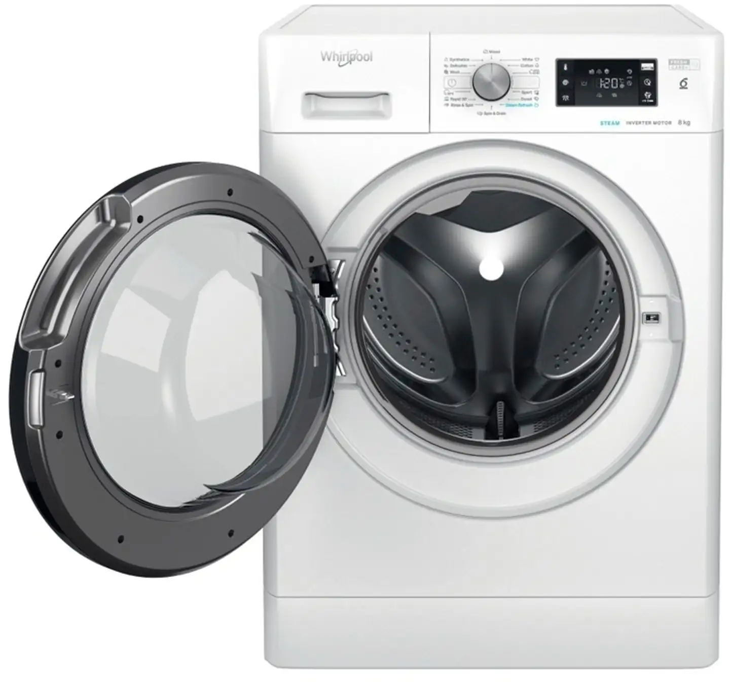 Whirlpool edestä täytettävä pyykinpesukone FFB 8469 BV EE, 60cm, 8kg, valkoinen - 3