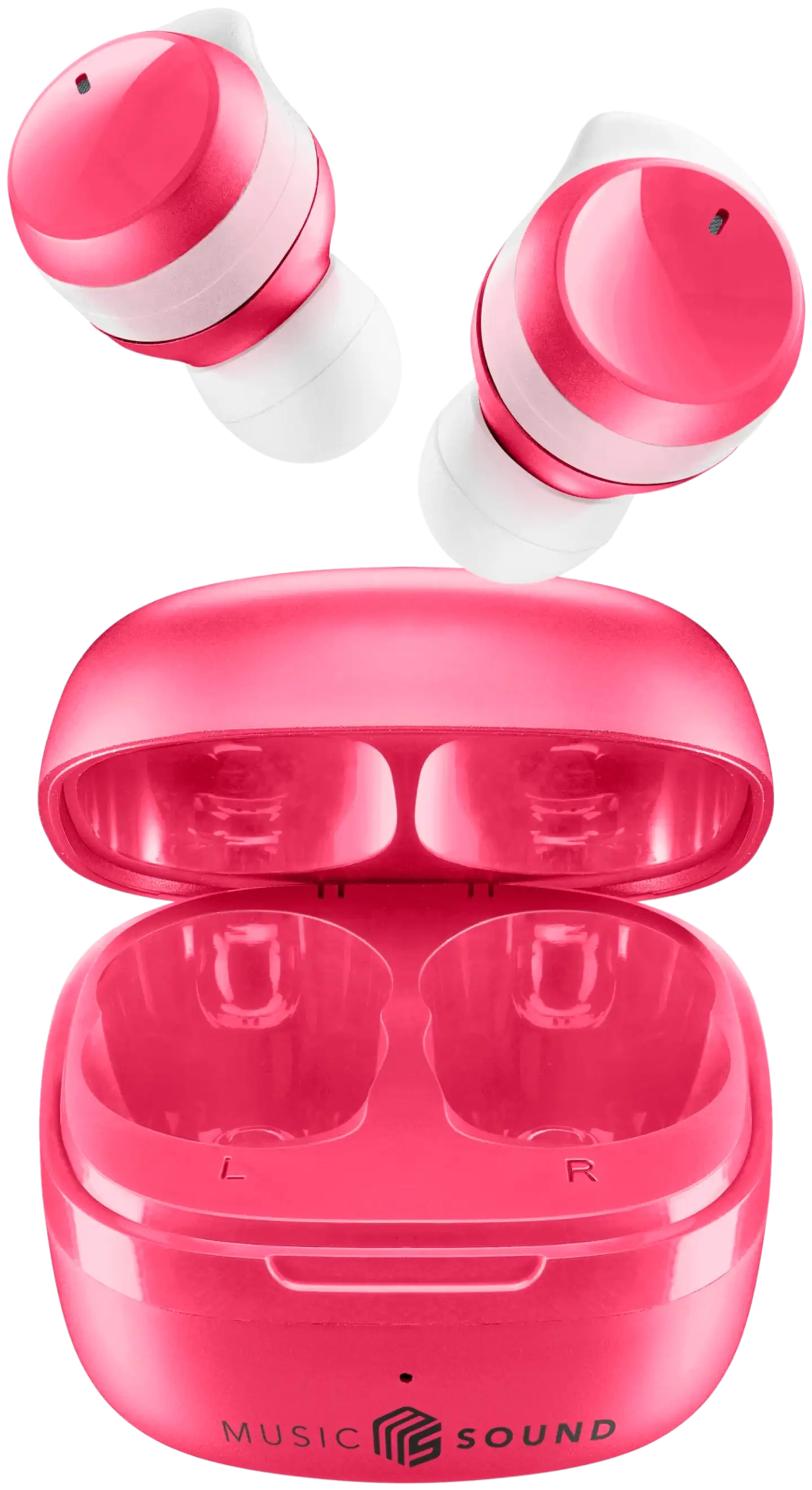 MusicSound Bluetooth nappikuulokkeet Flow pinkki - 1