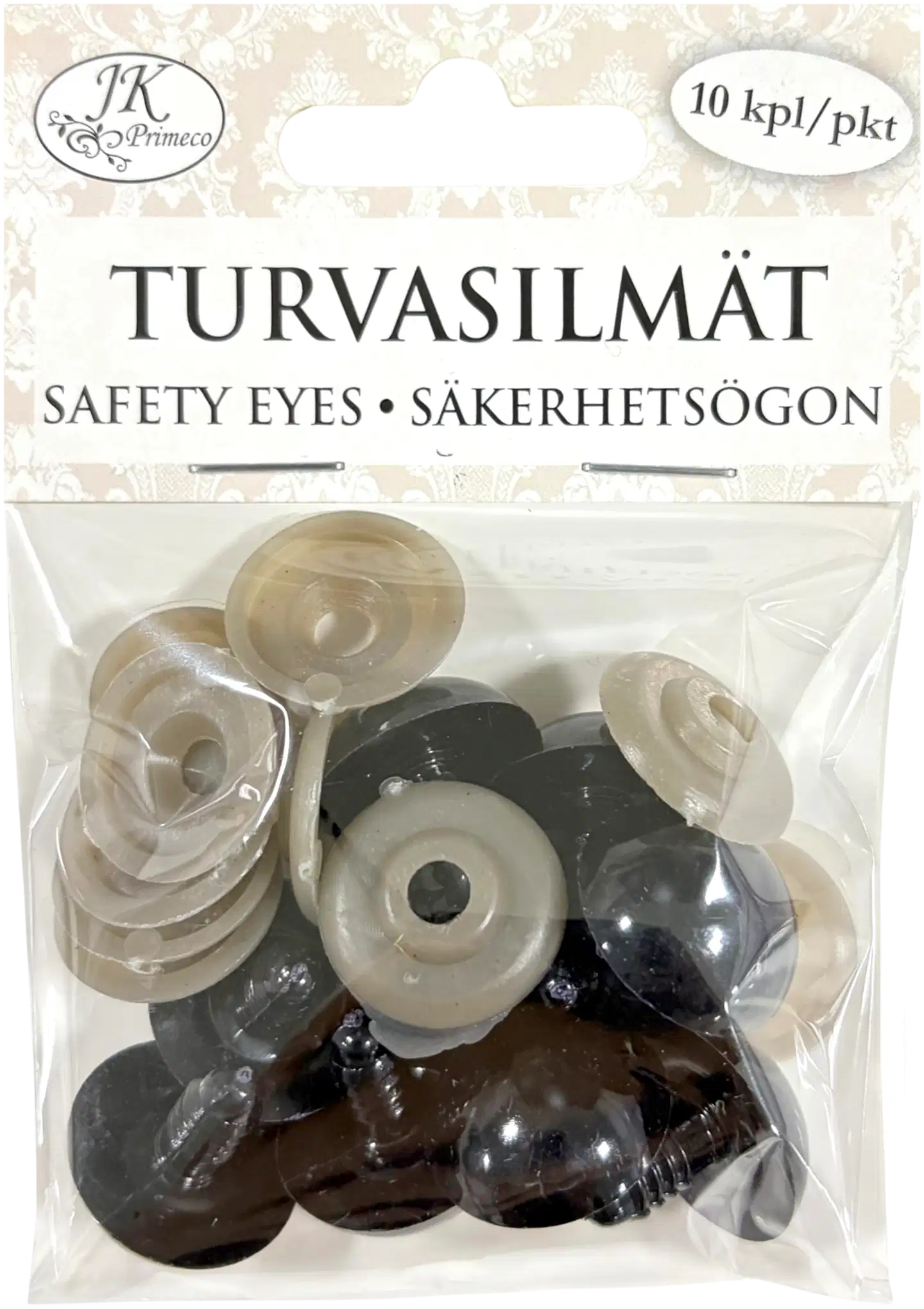 J.K. Primeco turvasilmä 20mm musta 10kpl
