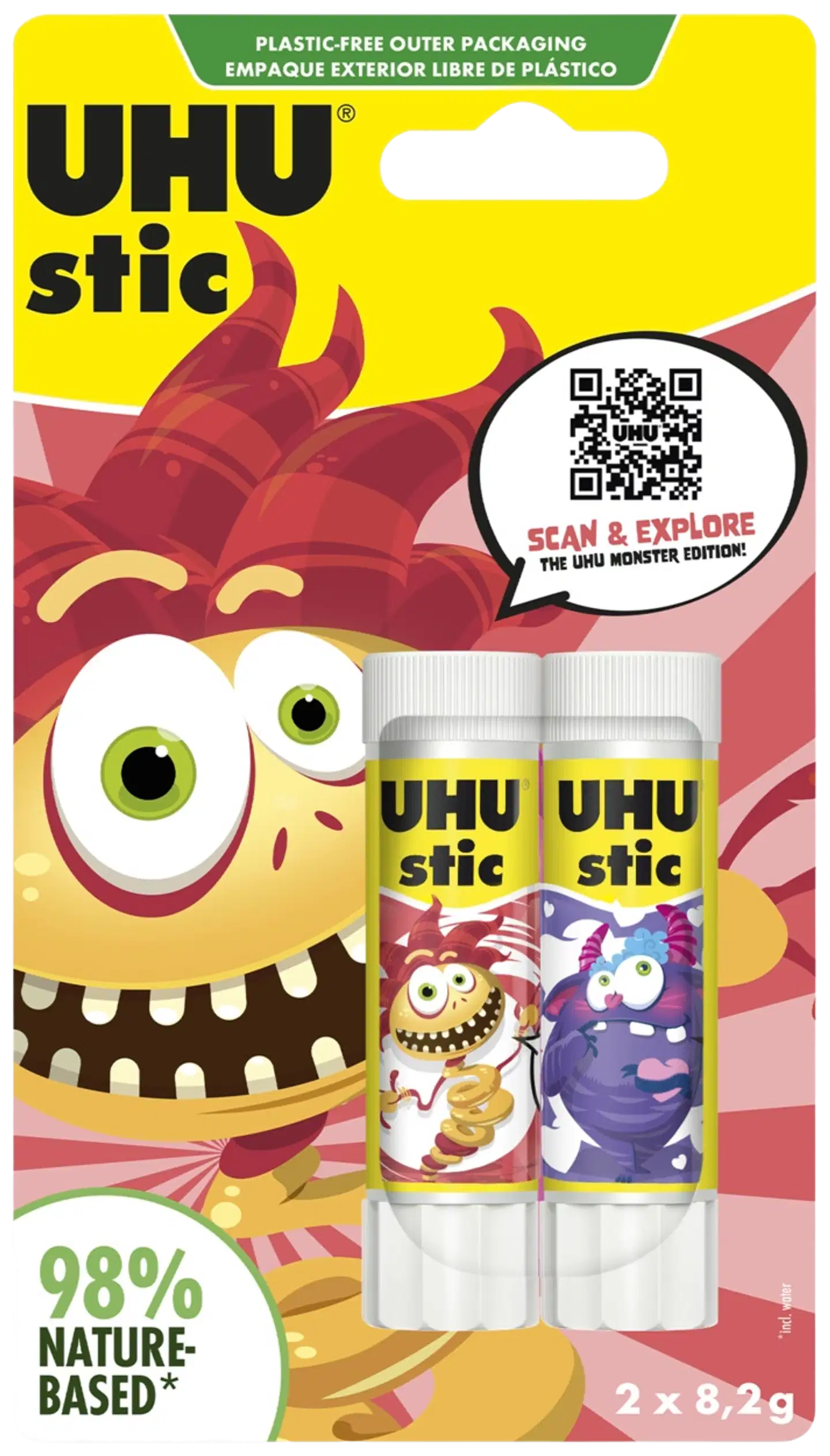 Uhu liimapuikko Monster 2 pack - 5