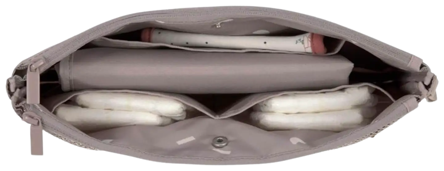 Lässig hoitolaukku Clutch ruskea - 4