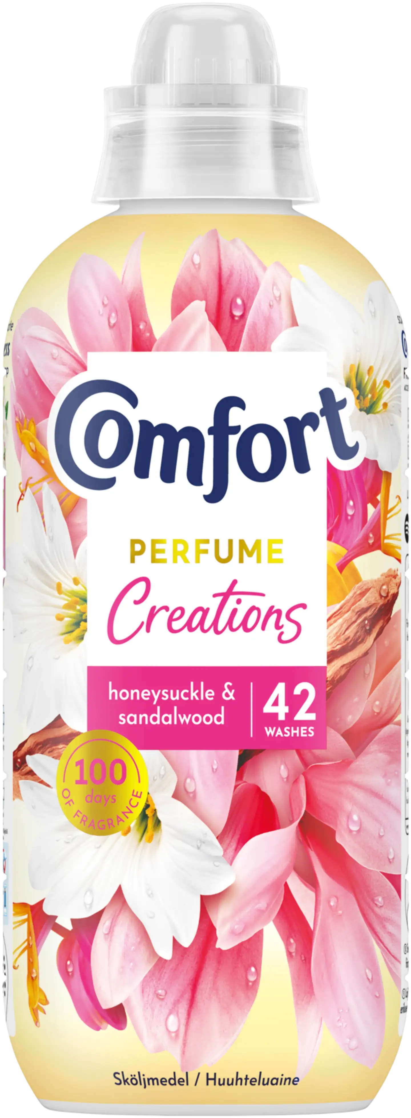 Comfort honeysuckle & sandalwood Huuhteluaine Pitkäkestoinen tuoksu 762 ml
